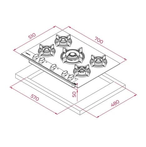 Teka Infinity G1 Edition Ankastre Set (HLB 85-G1 P BM Maestro Pizza - GBC 75-G1 GBC BM - DVI 88-G1 EOS BM)