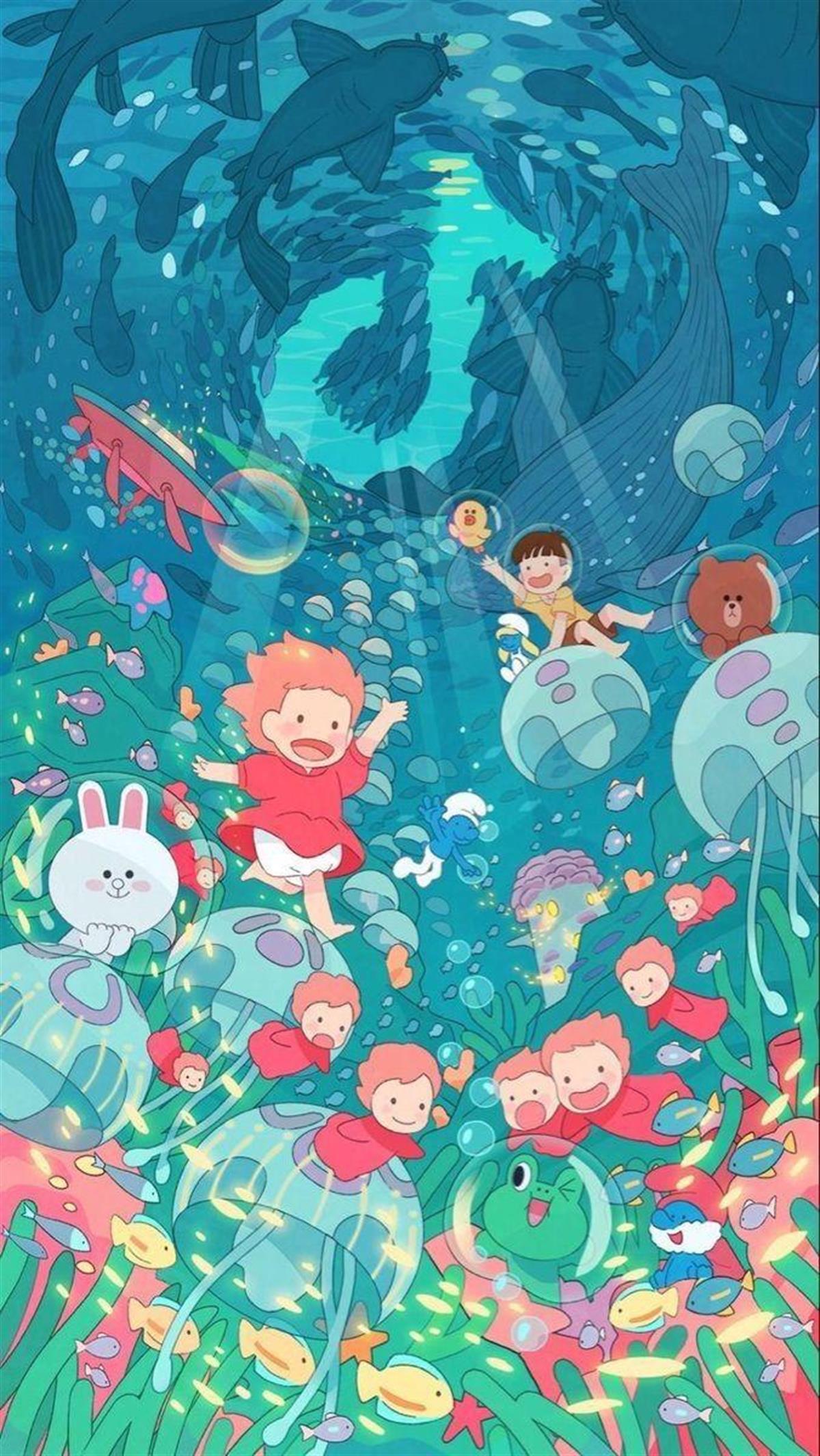 Sayılarla Boyama Seti Deniz Altı Animeler
