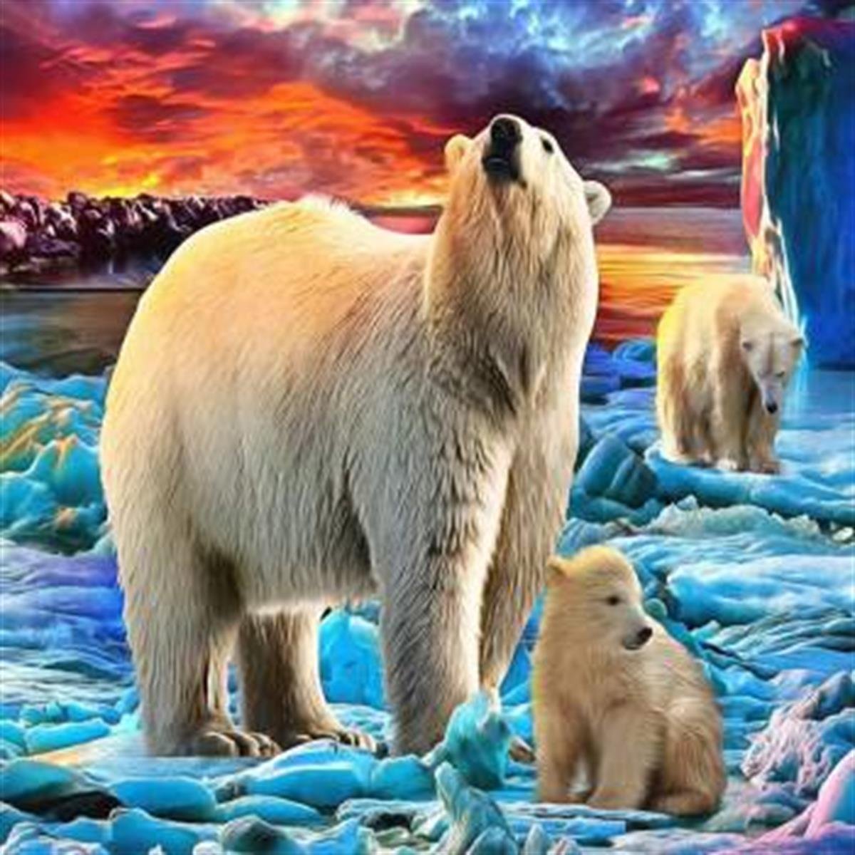 Sayılarla Boyama Seti Kutup Ayılari
