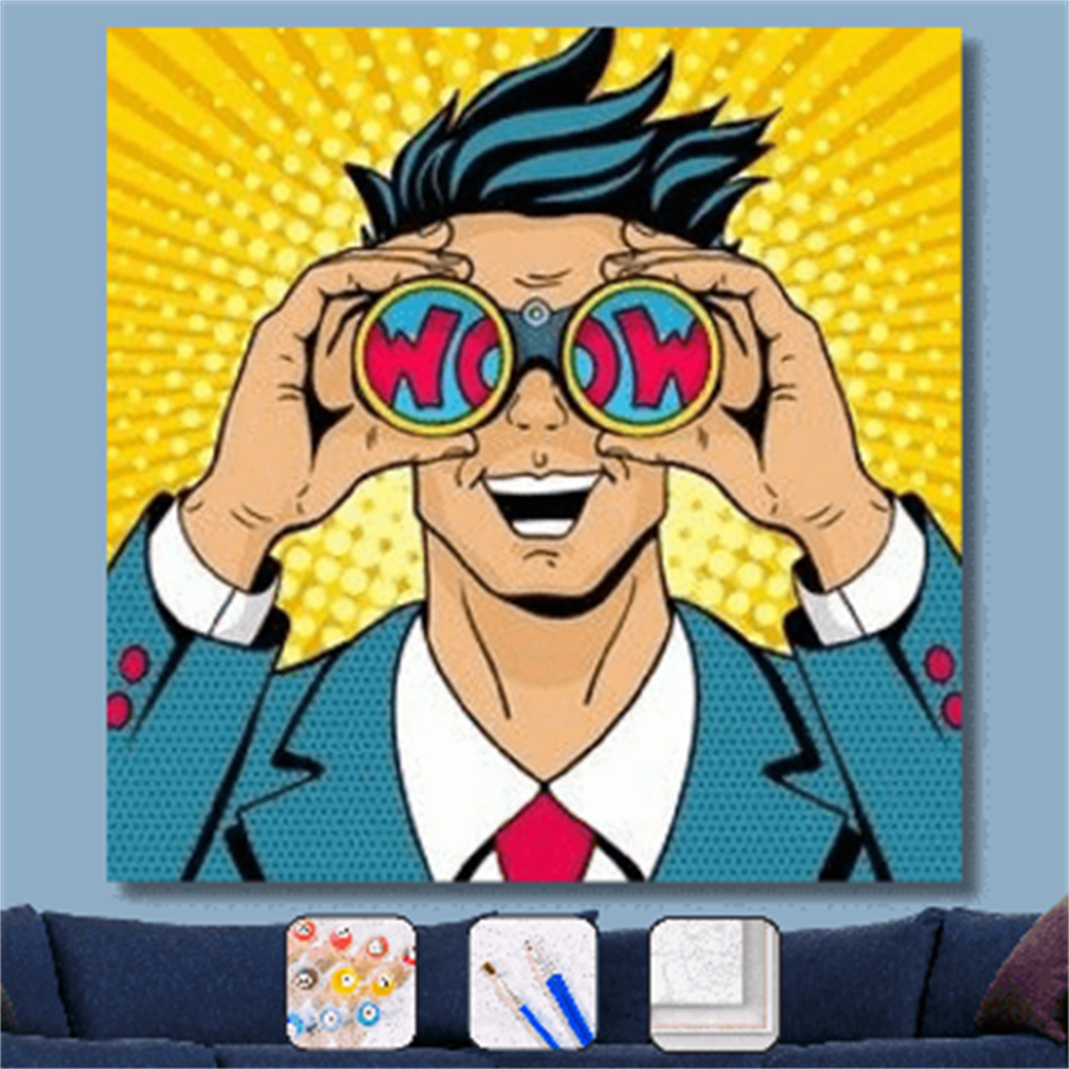 Sayılarla Boyama Seti Pop Art Wow Bakışı