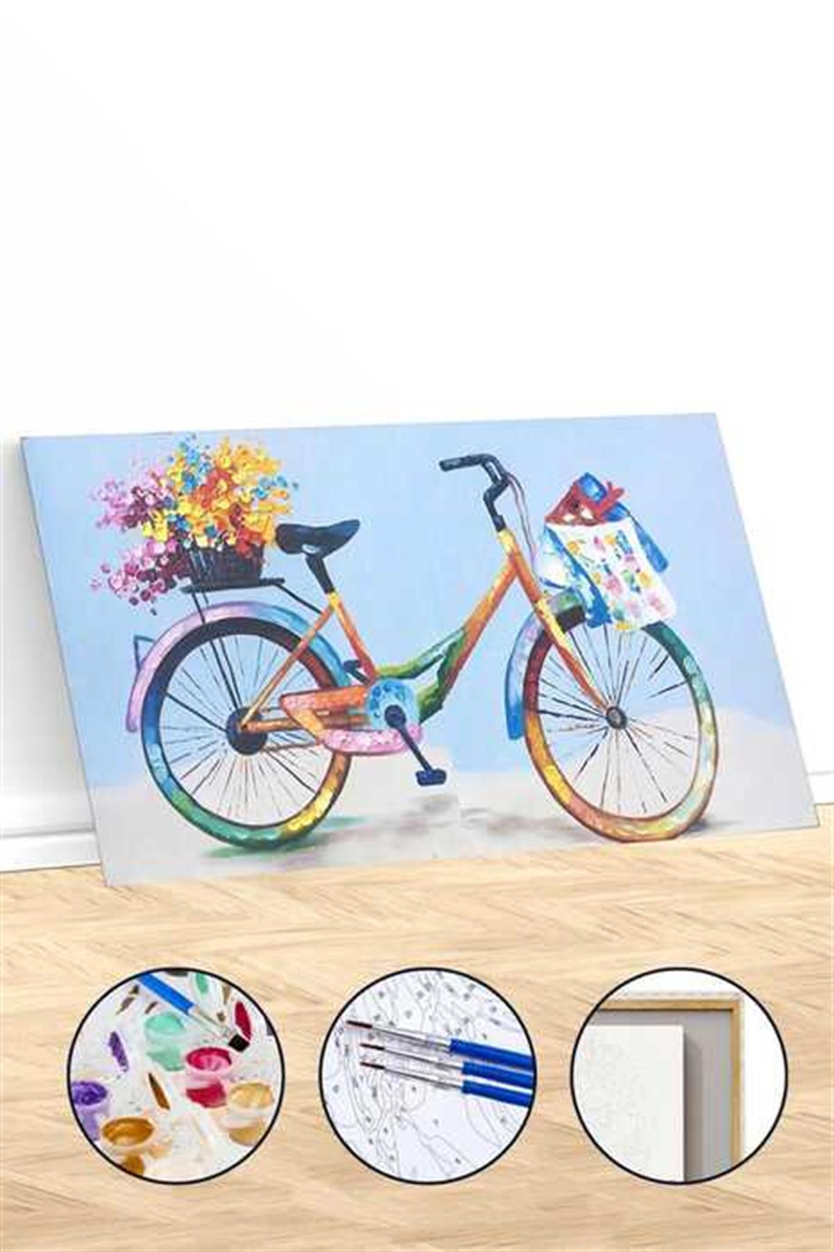 Sayılarla Boyama Seti Renkli Bisiklet