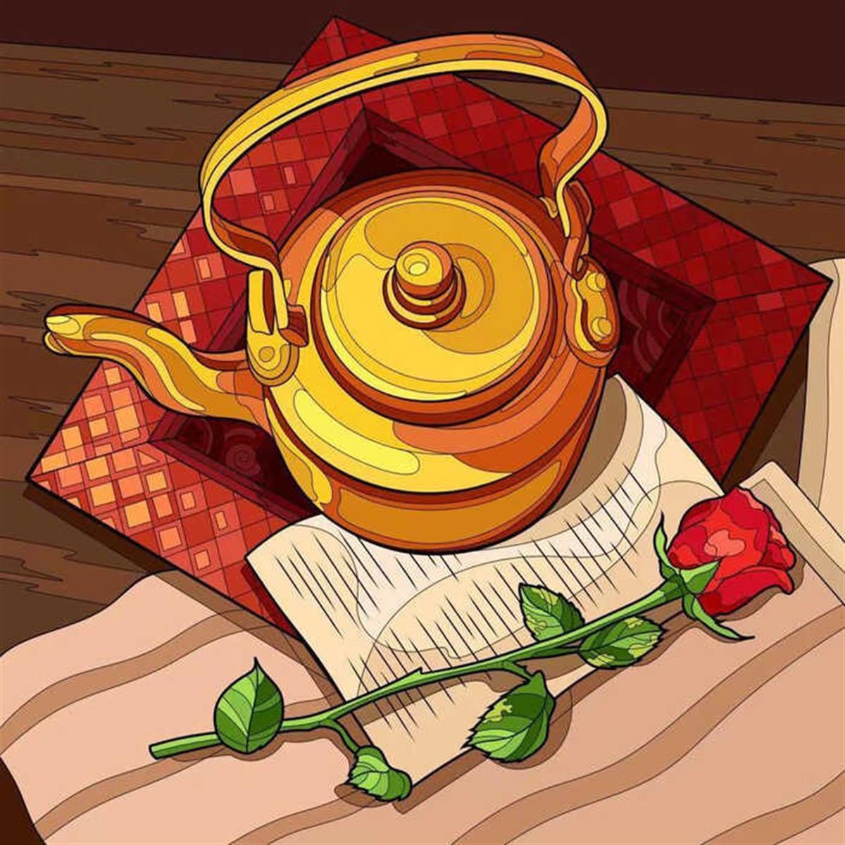 Sayılarla Boyama Seti Romantik Çay Saati