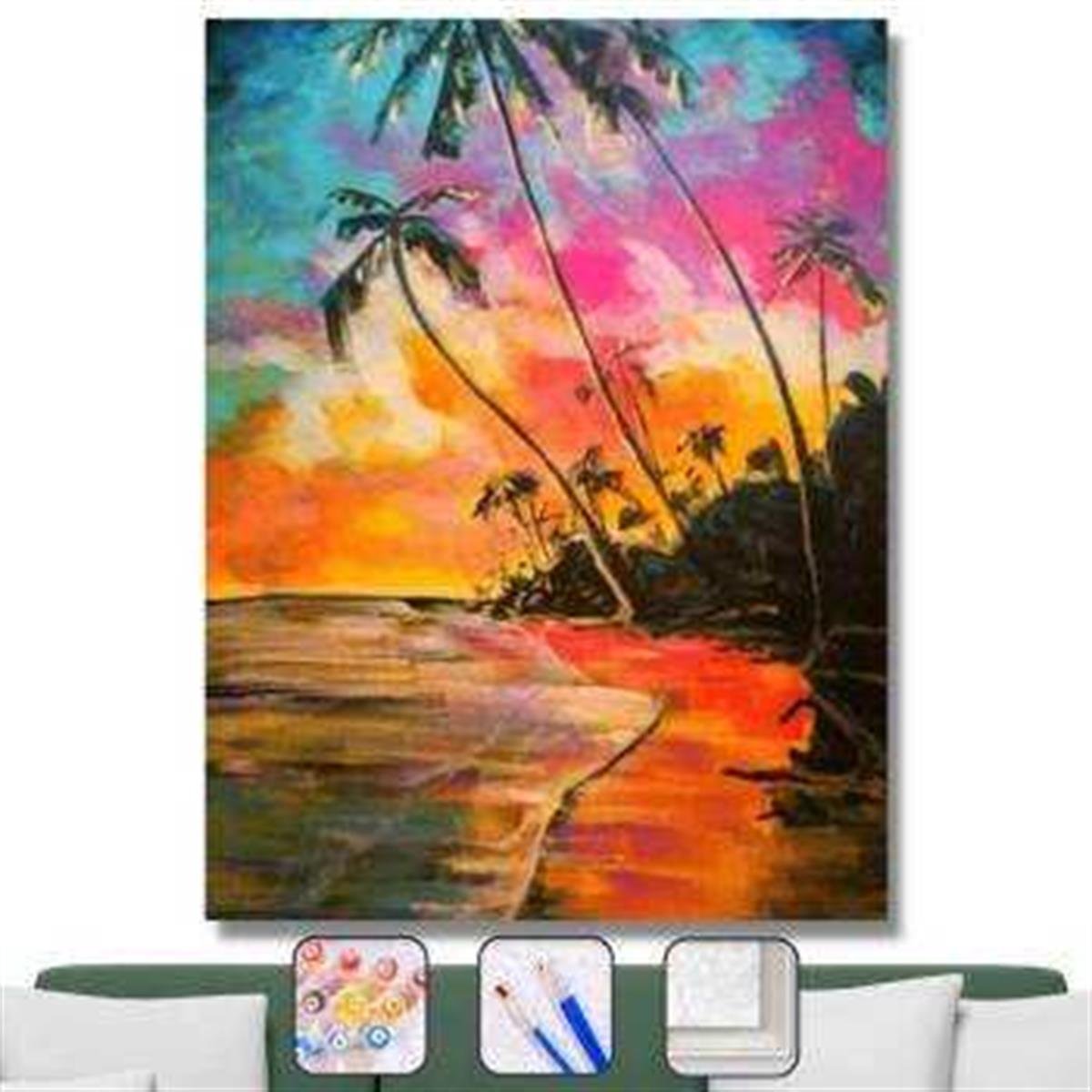 Sayılarla Boyama Seti Sayılarla Boyama Seti Palmiye ve Sahil