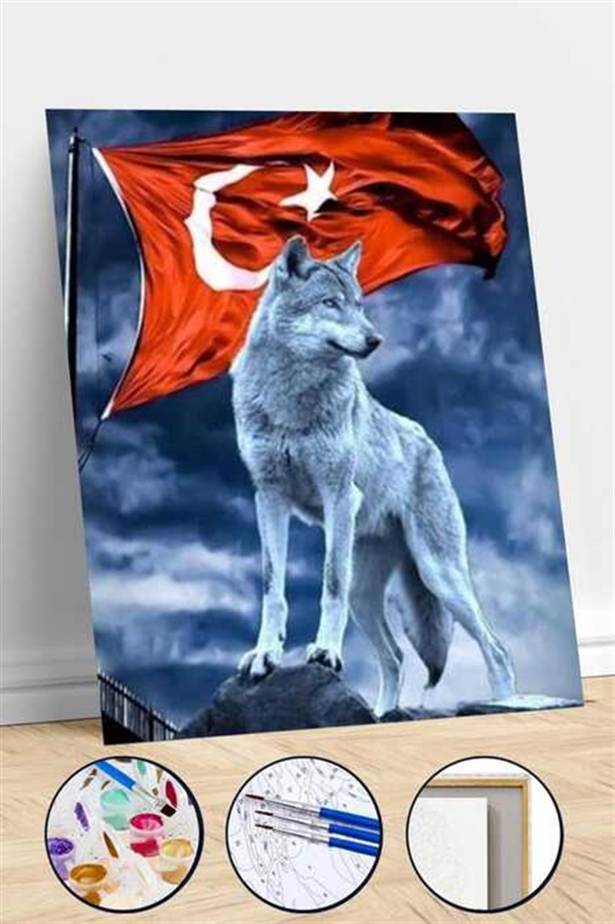 Sayılarla Boyama Seti Tepedeki Kurt