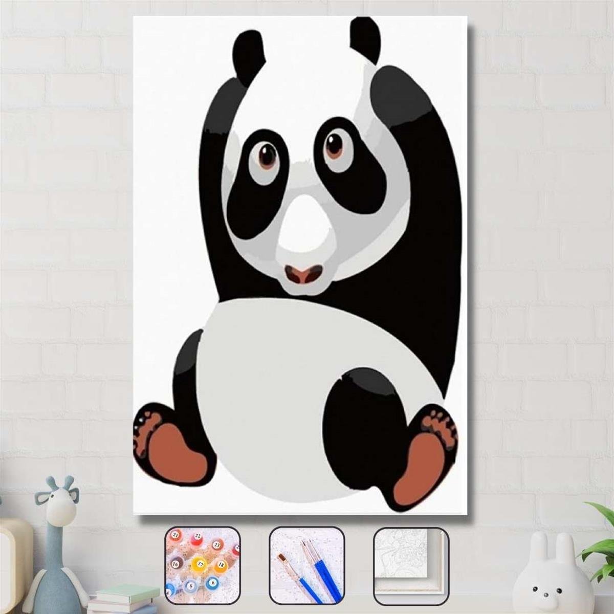 Sayılarla Boyama Seti Uykulu Panda