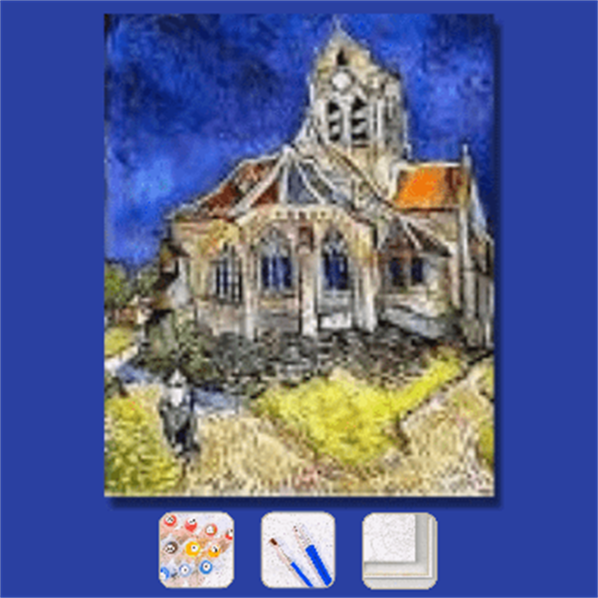 Sayılarla Boyama Seti Van Gogh Auvers'deki Kilise