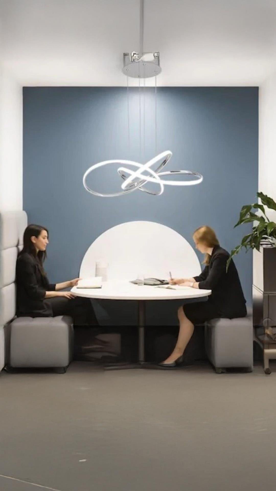 A Modern Sarkıt Power Led Avize Concept Ürün Beyaz Işık Krom Ledli Avize