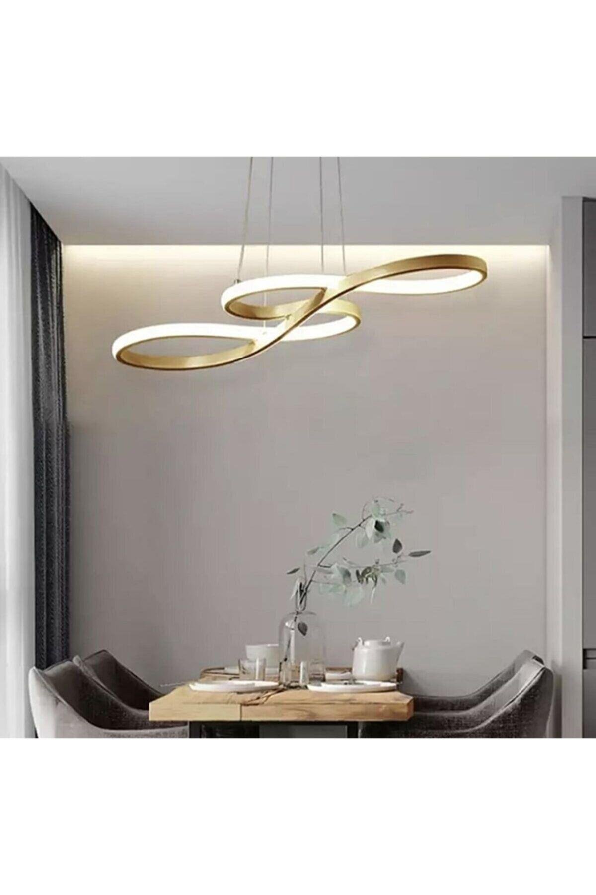 A Modern Sarkıt Power Led Avize Concept Ürün Gold Sarı Gün Işığı