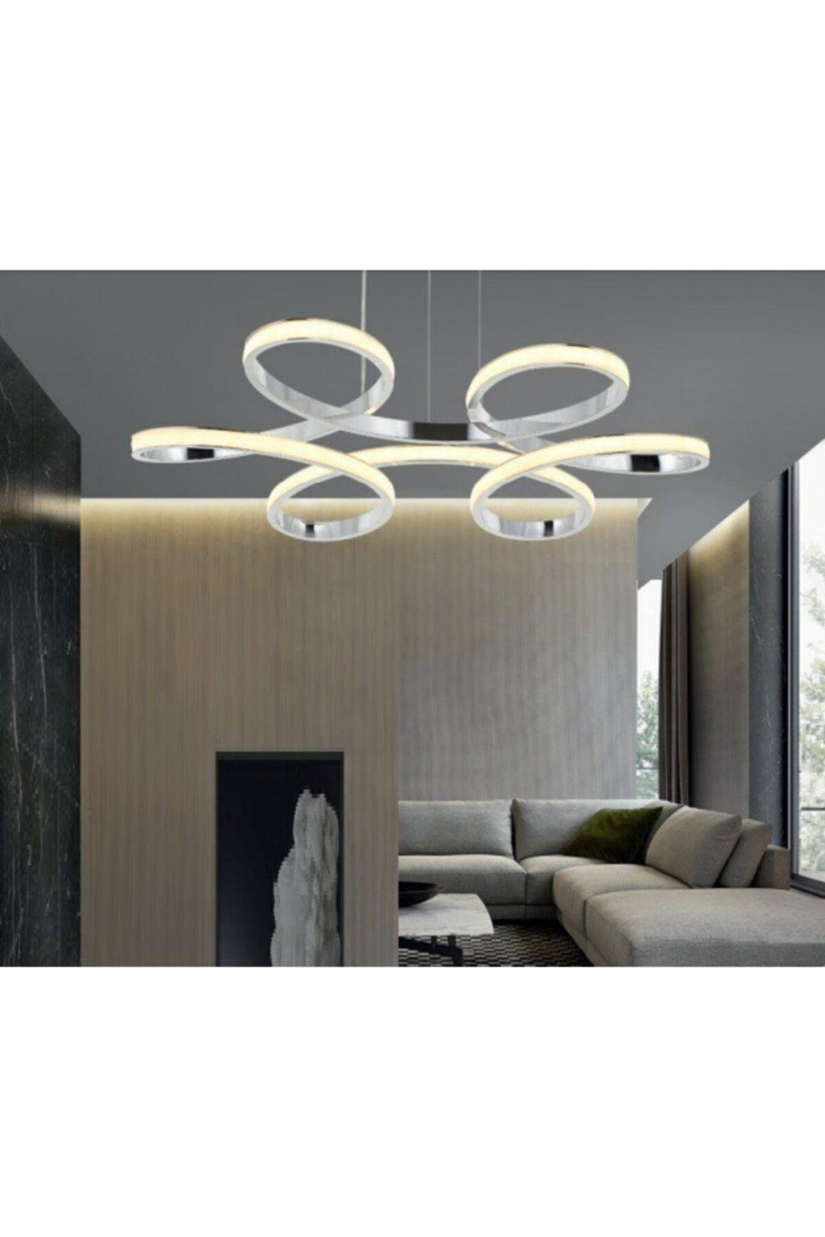 A Modern Sarkıt Power Led Avize Concept Ürün Krom