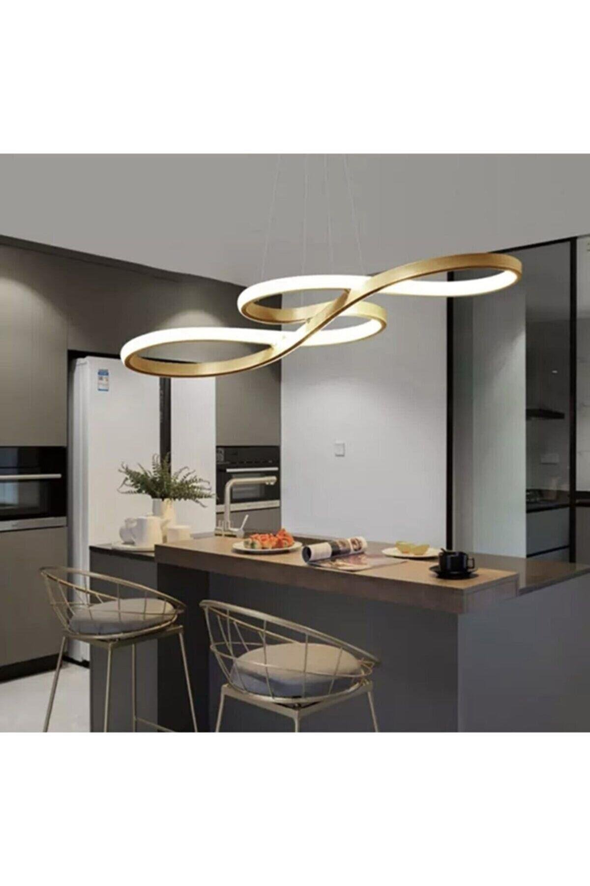 A Modern Sarkıt Power Led Avize Concept Ürün Gold Sarı Gün Işığı
