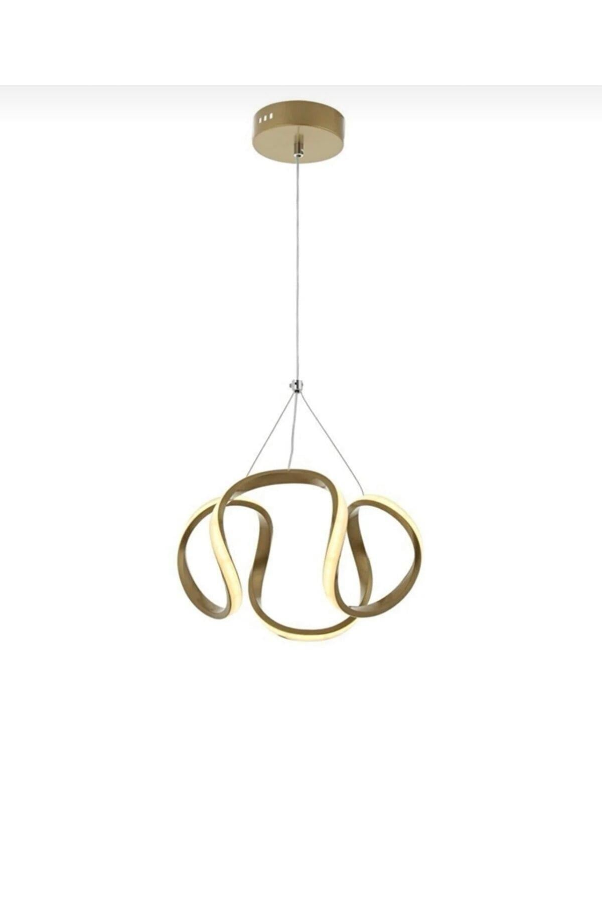 Carrera Modern Sarkıt Led Avize Eskitme Gold 4000k