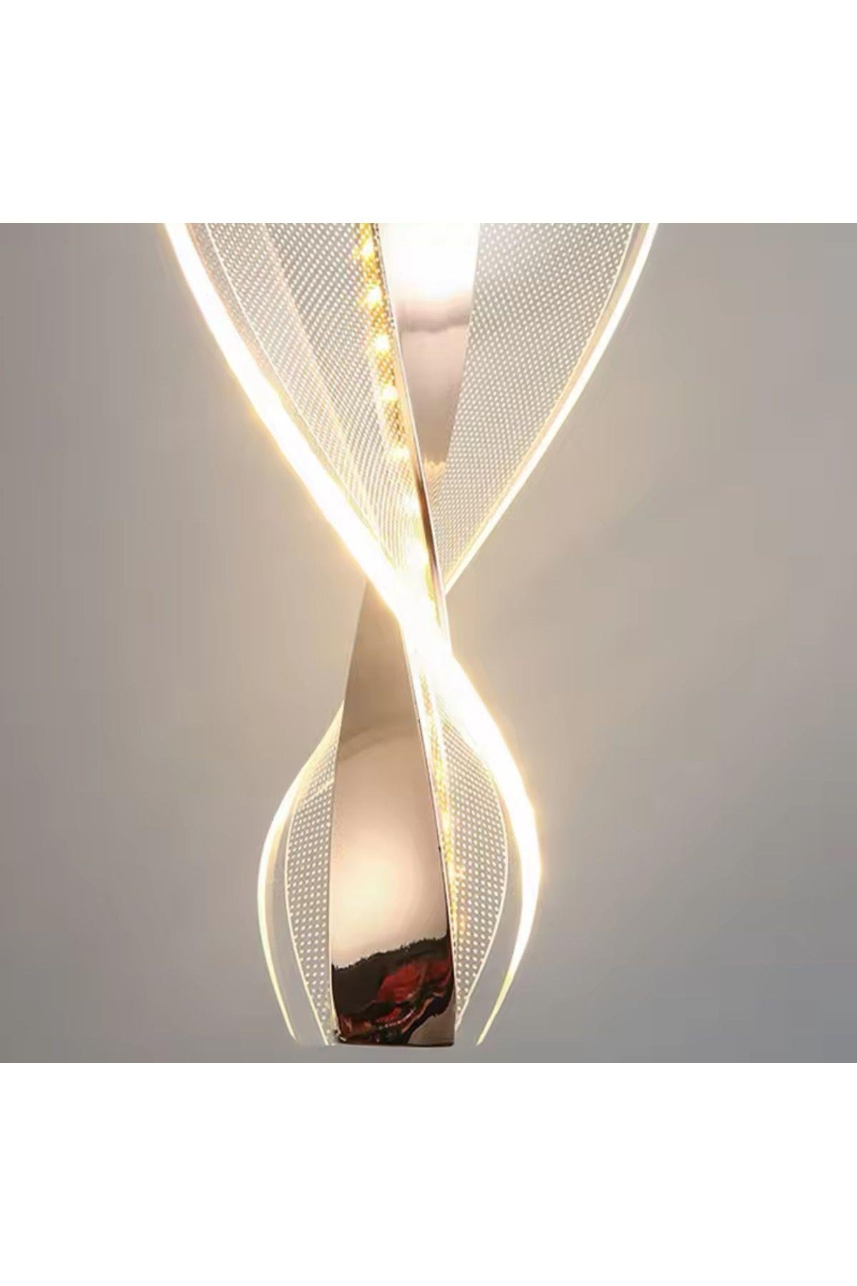 Dimmerli Kumandalı 3 Renk Modern Tasarım Lucca Dörtlü Sarkıt Led Avize Gold Sarı