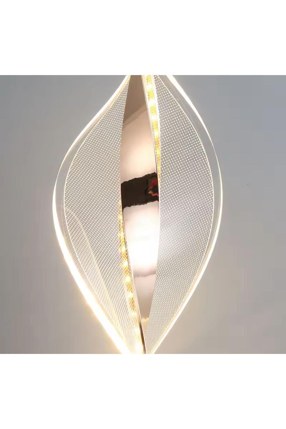 Dimmerli Kumandalı 3 Renk Modern Tasarım Lucca Dörtlü Sarkıt Led Avize Gold Sarı