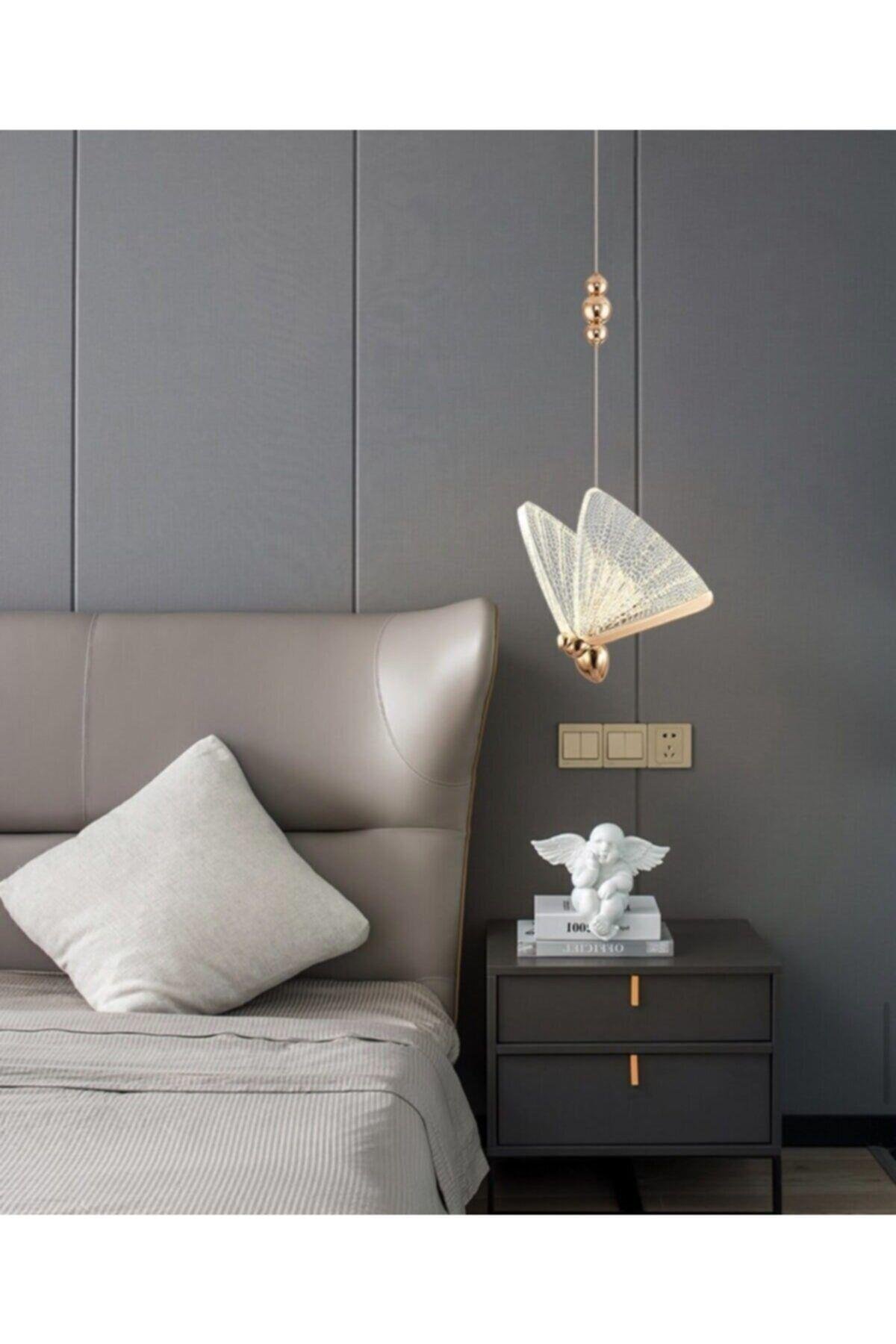 Elegance Büyük Boy Sarkıt Avize Modern Kelebek Tasarım Sarkıt Led Avize Harika Görsel