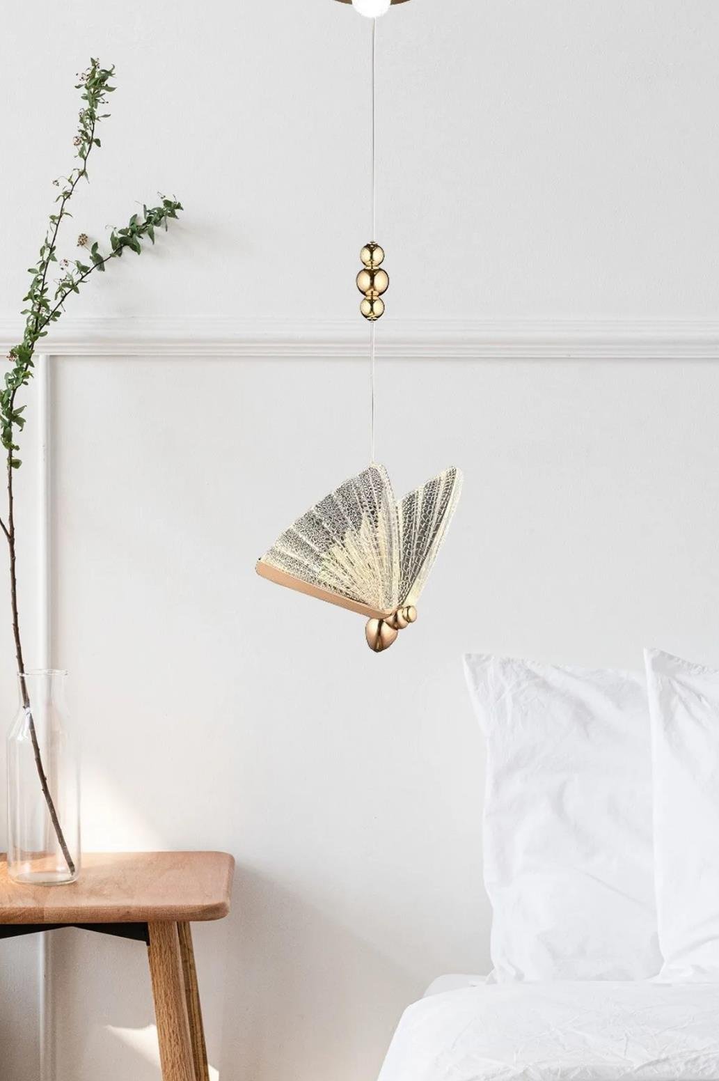 Elegance Büyük Boy Sarkıt Avize Modern Kelebek Tasarım Sarkıt Led Avize