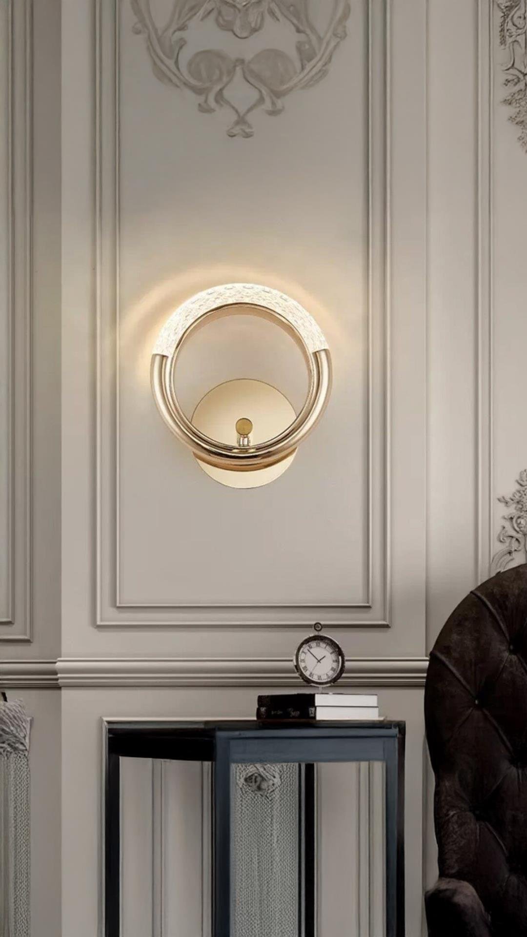 Elegance Luxury Tasarım Modern Duvar Led Aplik Gold Sarı