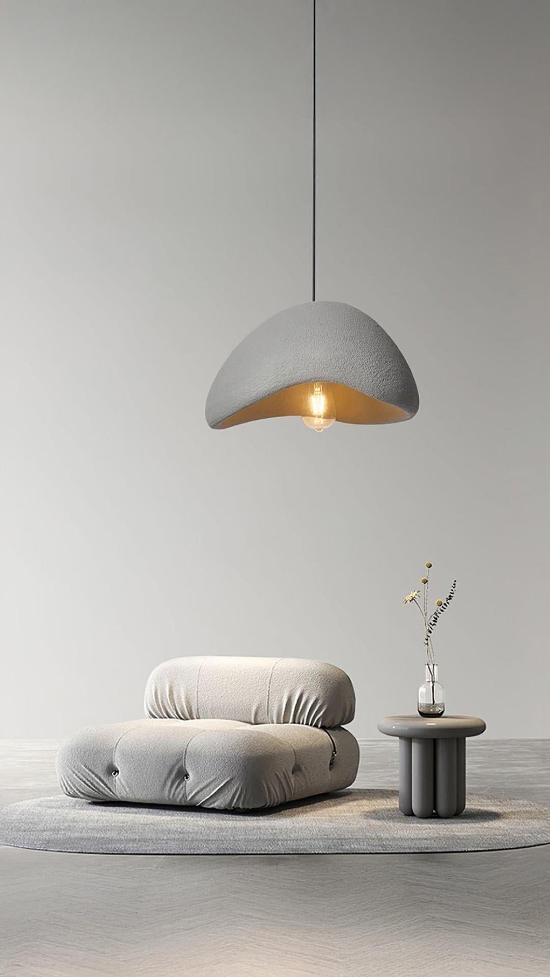 Exclusive Collection Modern Beton Avize Iskandinav Tasarım Boheme Antrasit Gri Ferahlık Katar 350mm