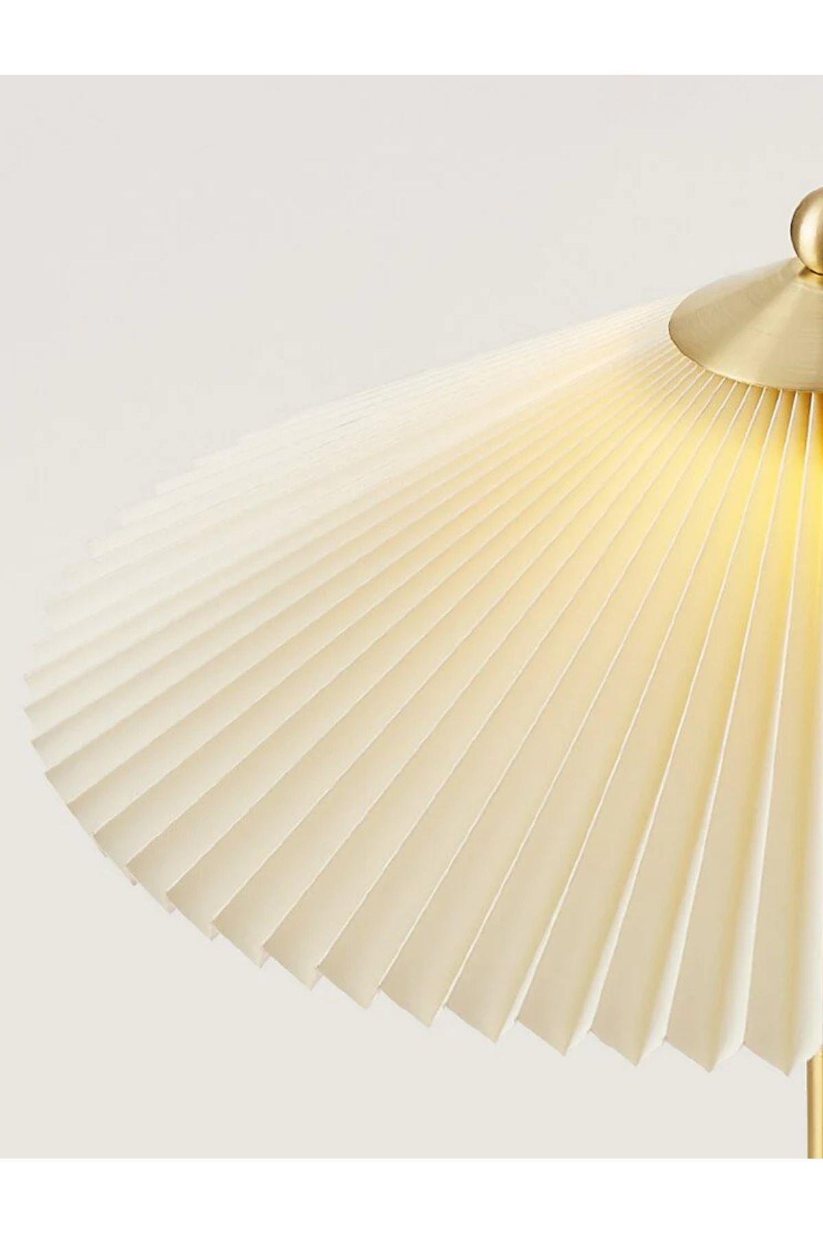 Exlusive Collection Krem Şapka Tasarım Madame Fico Abajur Eskitme Gold Sarı