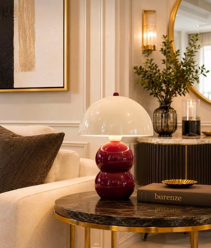 Hamilton Krem Başlıklı Bordo Toplu Masa Lambası Pinterest Model Renkli Abajur Beyaz Kablolu