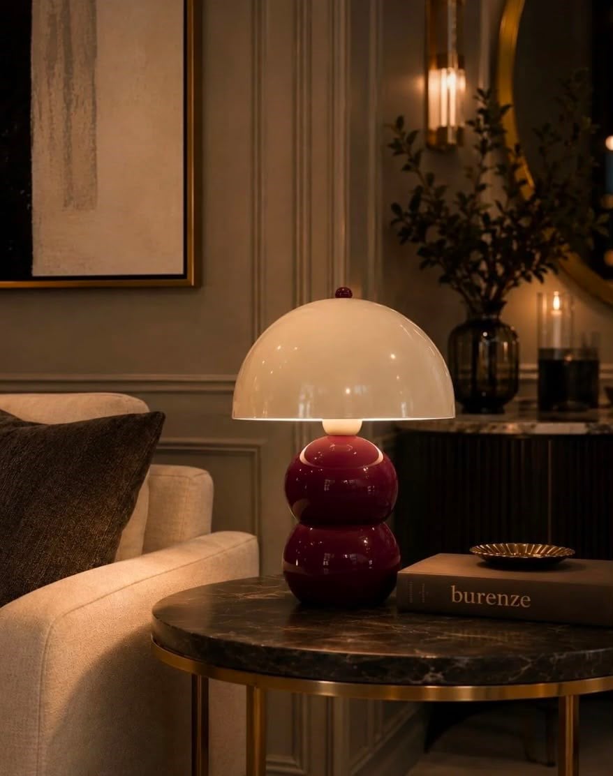 Hamilton Krem Başlıklı Bordo Toplu Masa Lambası Pinterest Model Renkli Abajur Beyaz Kablolu