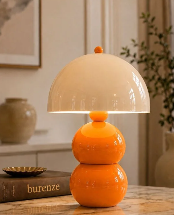 Hamilton Krem Başlıklı Turuncu Toplu Masa Lambası Pinterest Model Renkli Abajur Beyaz Kablolu