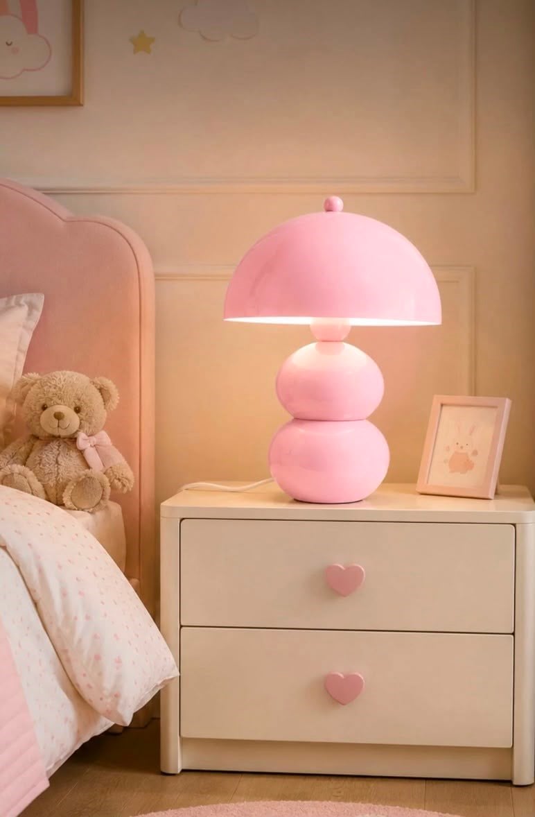 Hamilton Pembe Başlıklı Pembe Toplu Masa Lambası Pinterest Model Renkli Abajur Beyaz Kablolu