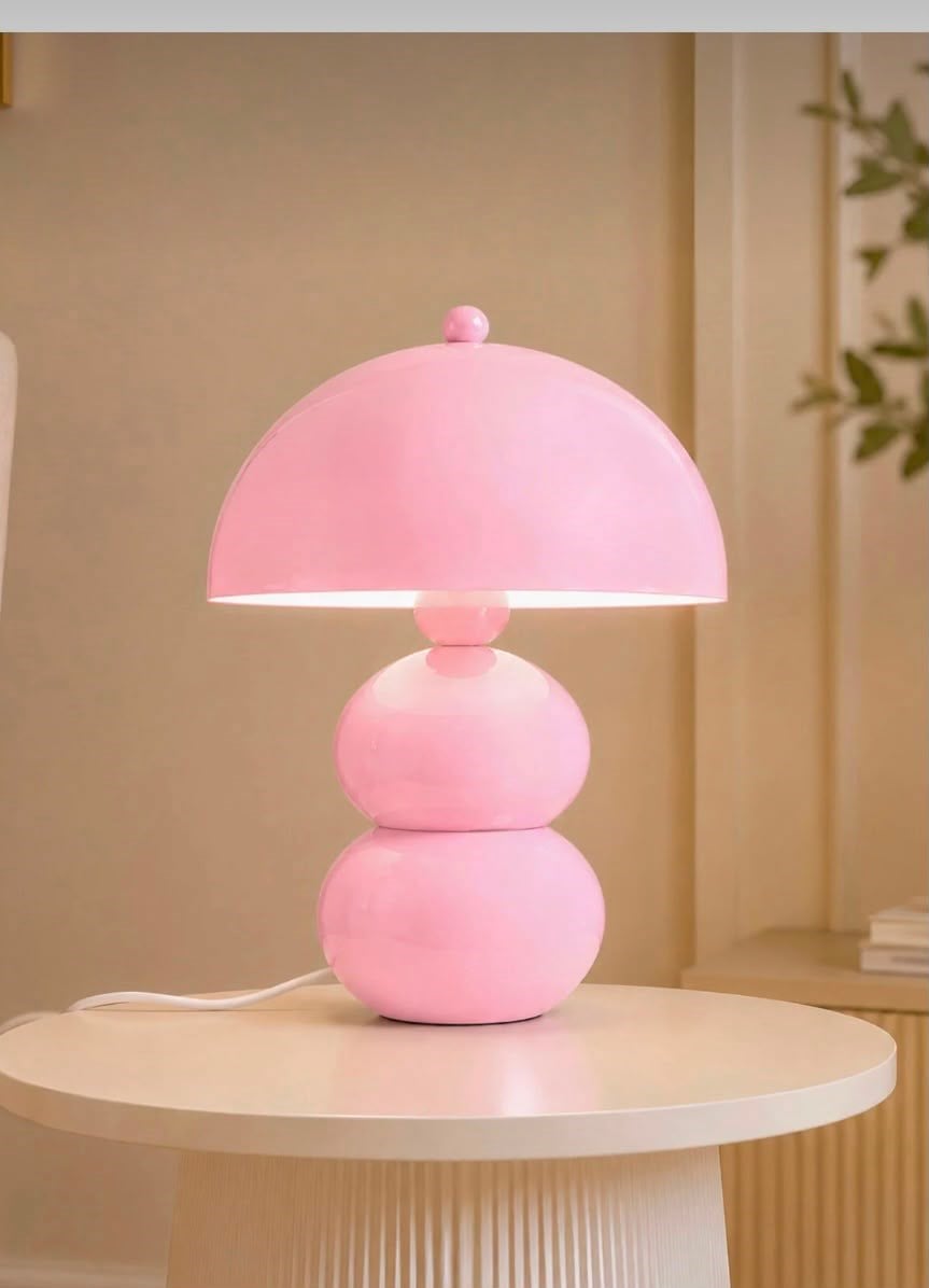 Hamilton Pembe Başlıklı Pembe Toplu Masa Lambası Pinterest Model Renkli Abajur Beyaz Kablolu