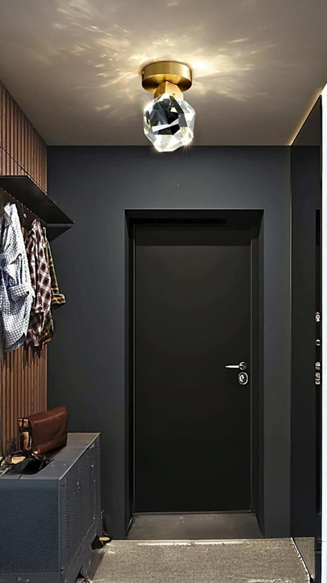 Luxury Modern Kristal Taş Led Avize Diamond Krom Ledli Avize