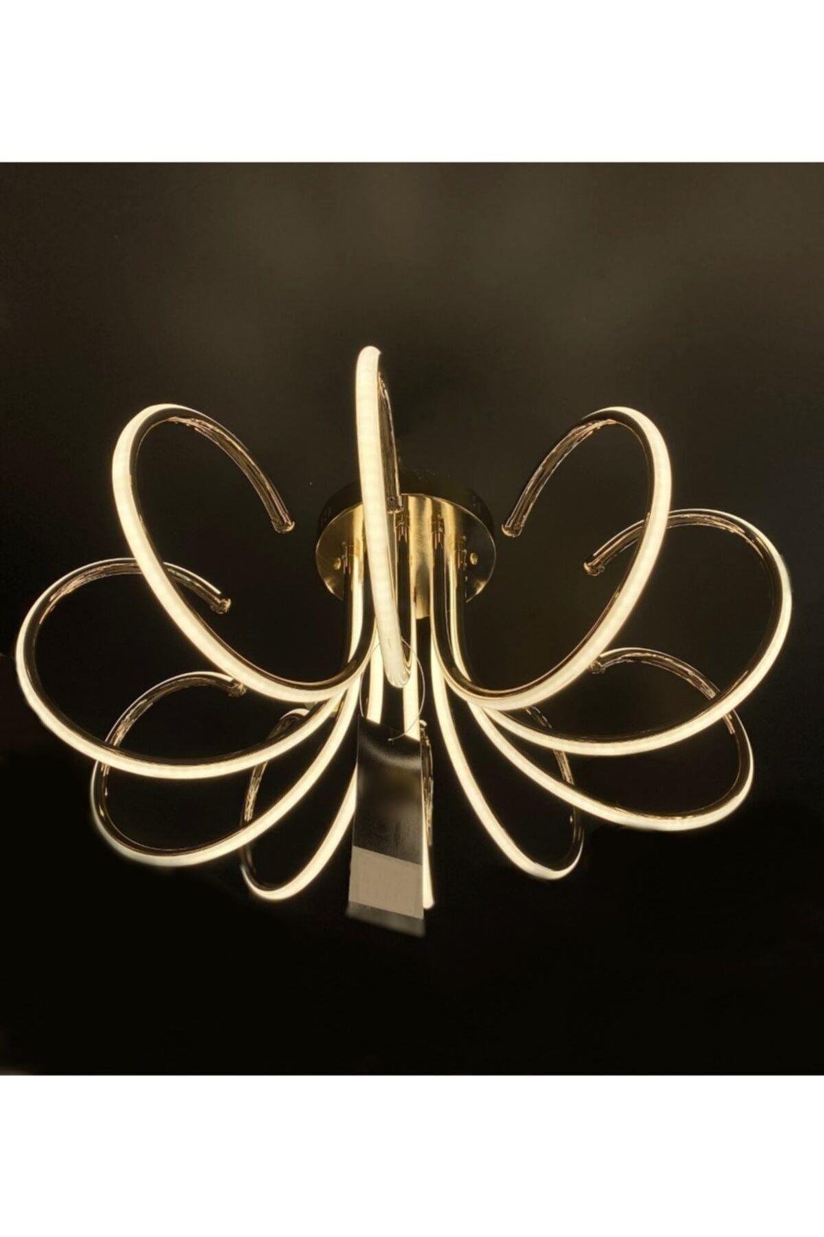 Luxury Modern Plafonyer Led Avize Concept Ürün Krom Gün Işığı 10 Kollu