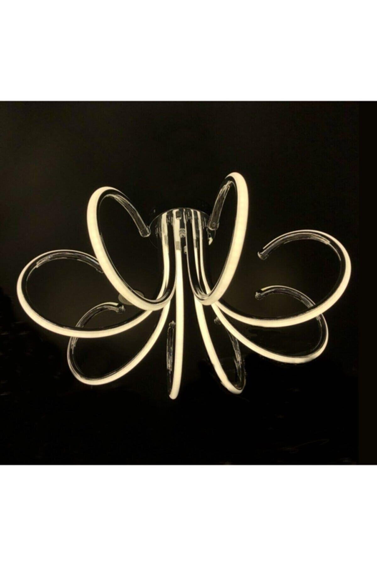 Luxury Modern Plafonyer Power Led Avize Gün Işığı Krom