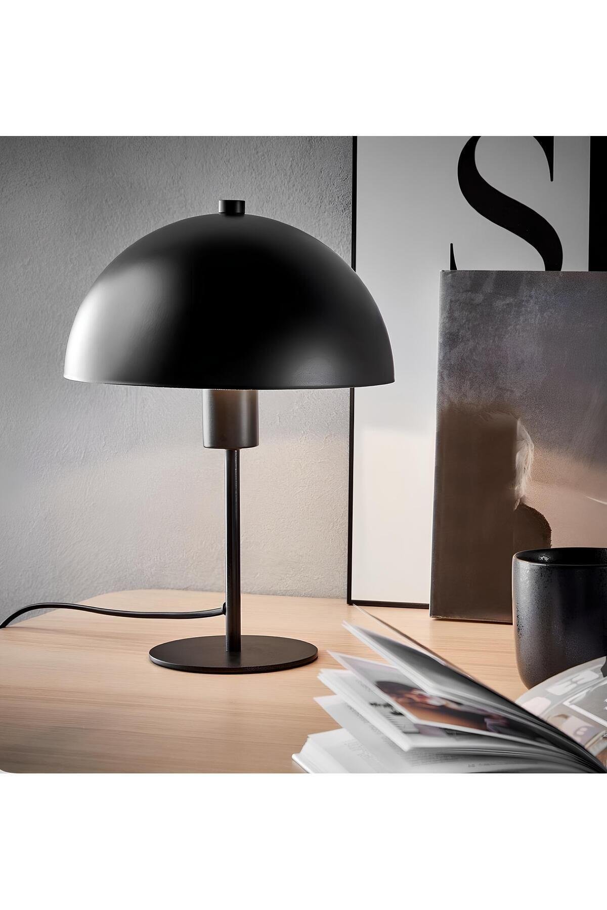 Modern Abajur Monte Masa Lambası Metal Gövde E-27 Duy Şık Görsellik Katar