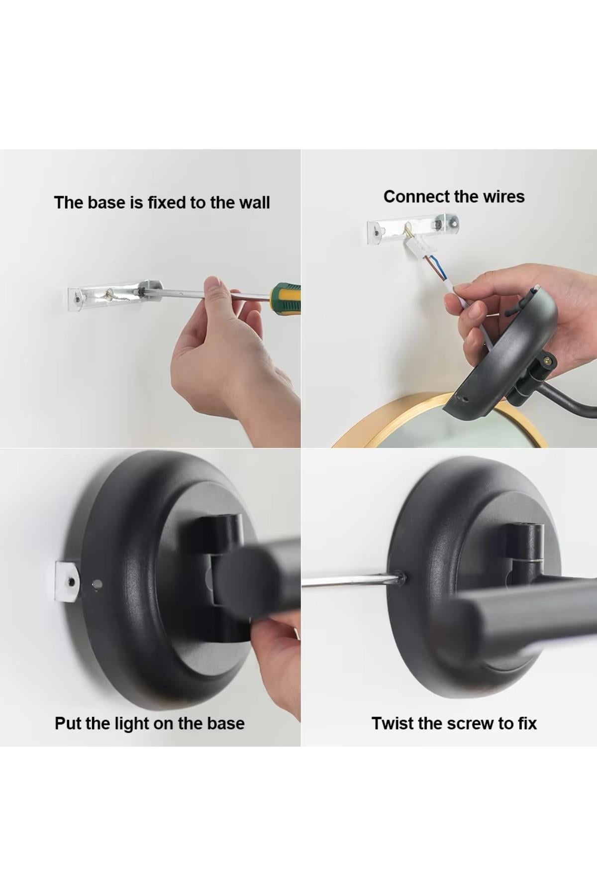 Modern Aplik Duvar Aplik Glop Camlı E-27 Duy Metal Gövde Elektrik İle Çalışır