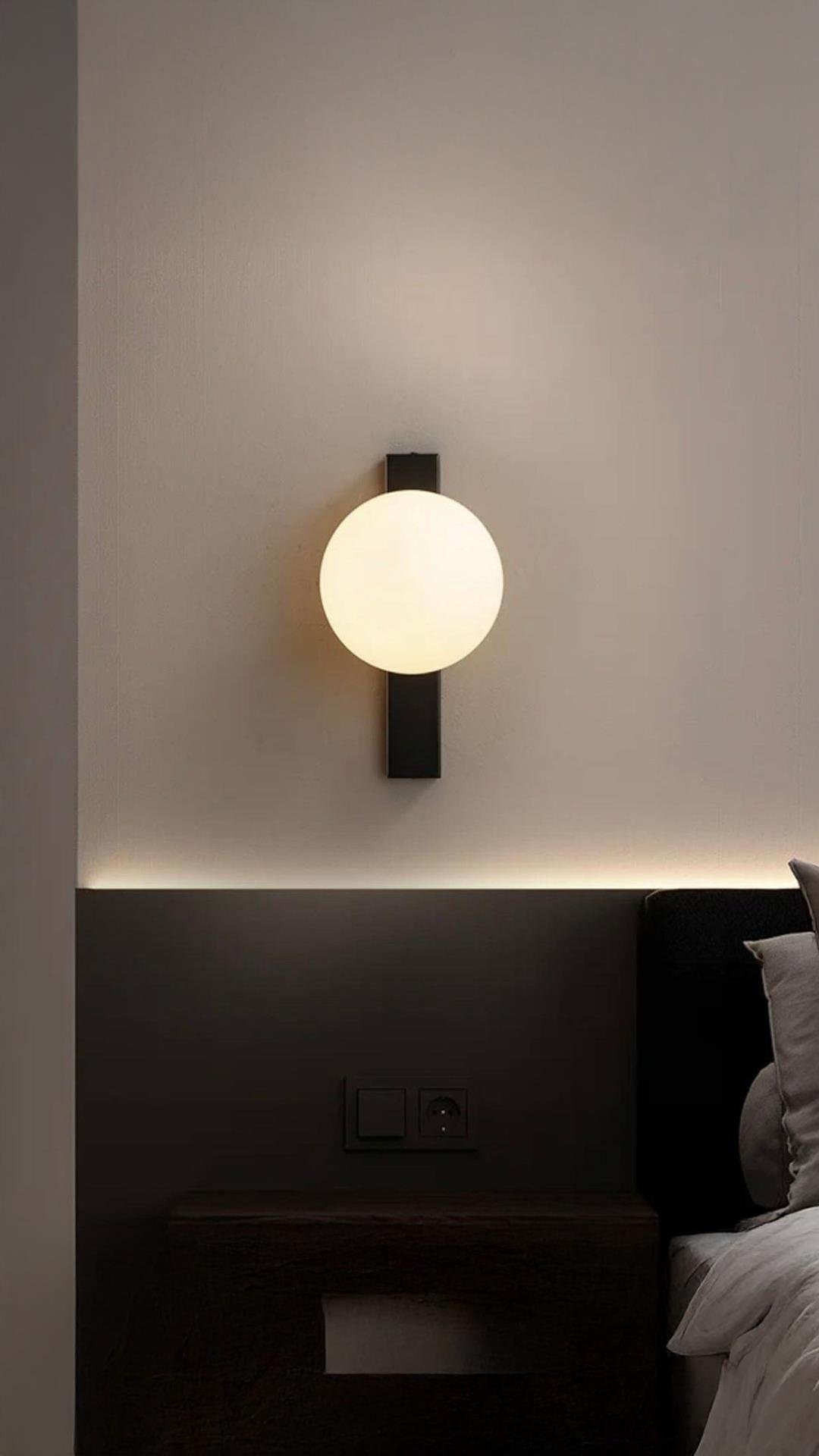 Modern Aplik Duvar Aplik Glop Camlı Elektrik İle Çalışır E-27 Duy