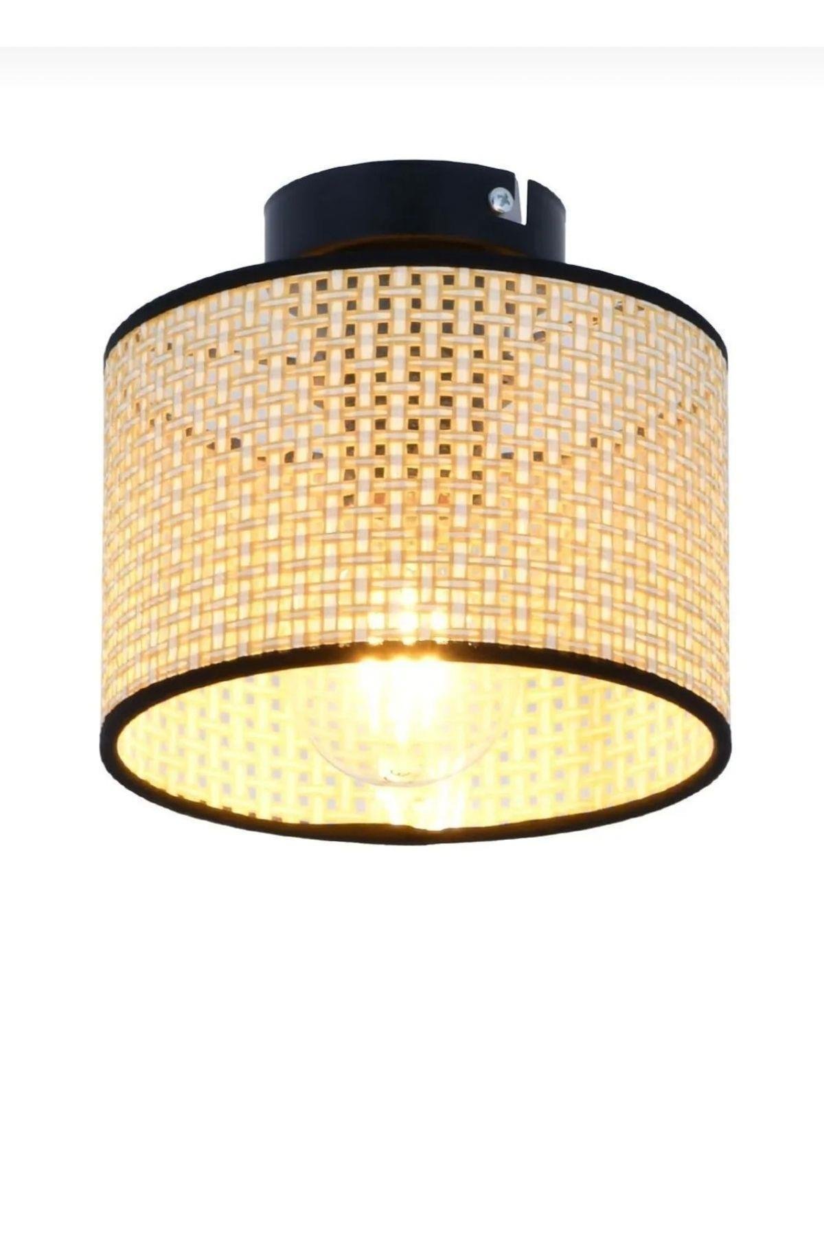 Modern Avize Hasır Tavana Sıfır Hazeran Avize Şık Görsellik Katar 150mm çap
