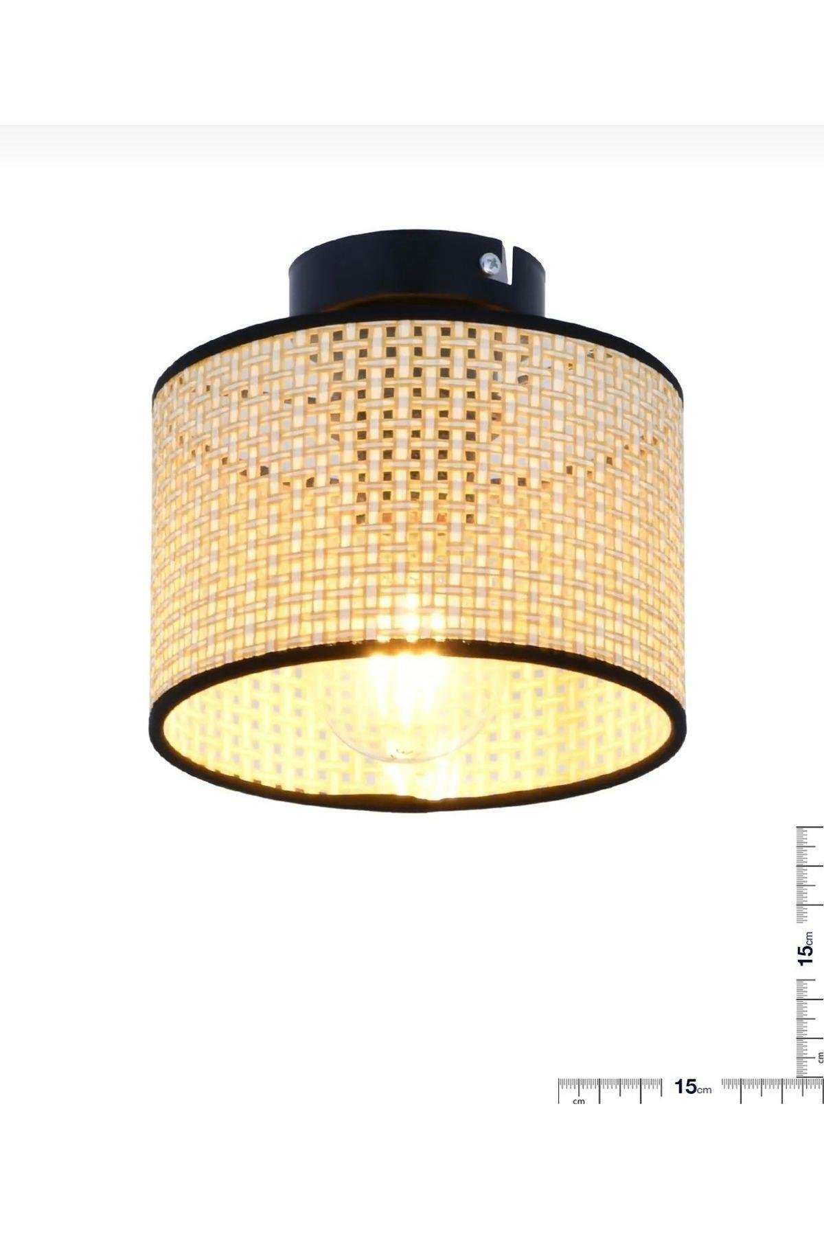 Modern Avize Hasır Tavana Sıfır Hazeran Avize Şık Görsellik Katar 150mm çap