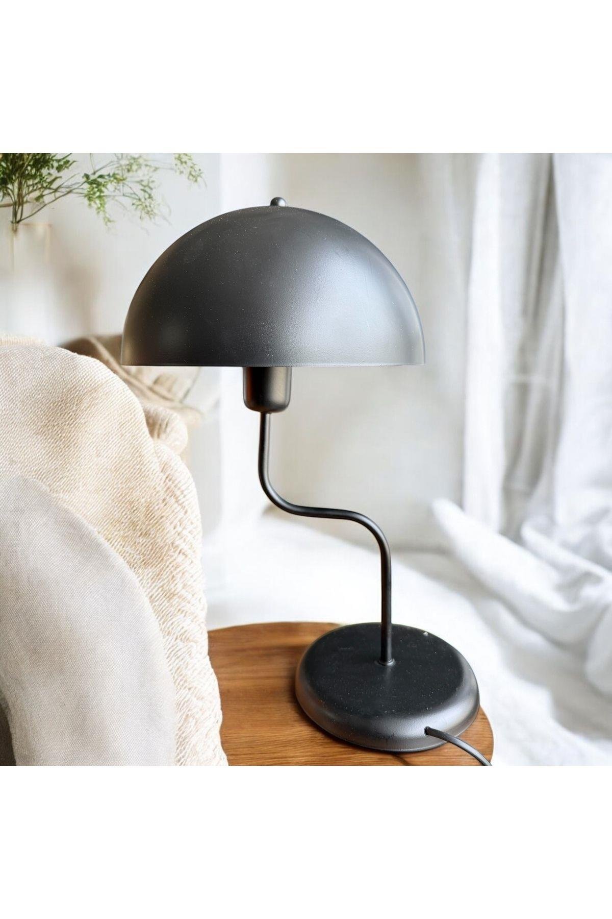 Modern Capri Abajur Metal Gövde E-27 Duy Abajur Masa Lambası