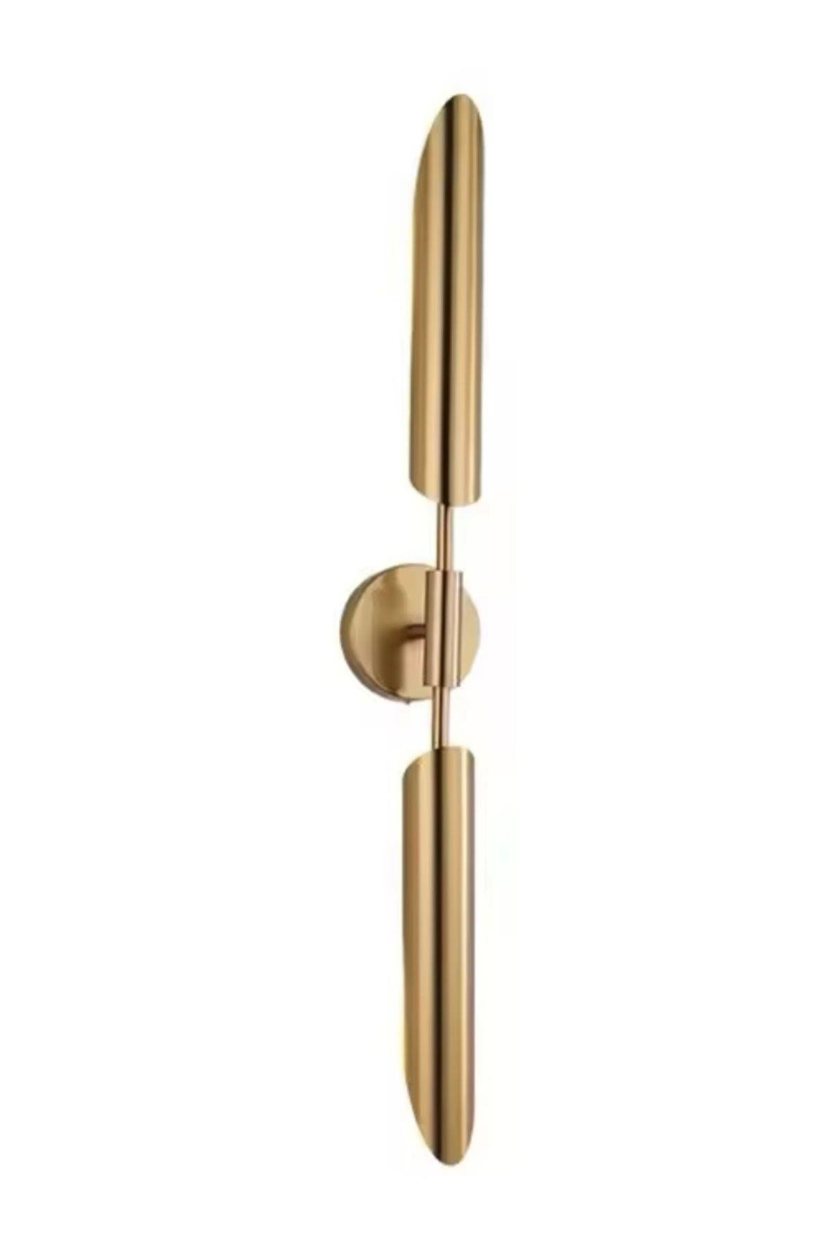 Modern Duvar Aplik Eskitme Gold Sarı E-14 Duy Elektrik İle Çalışır