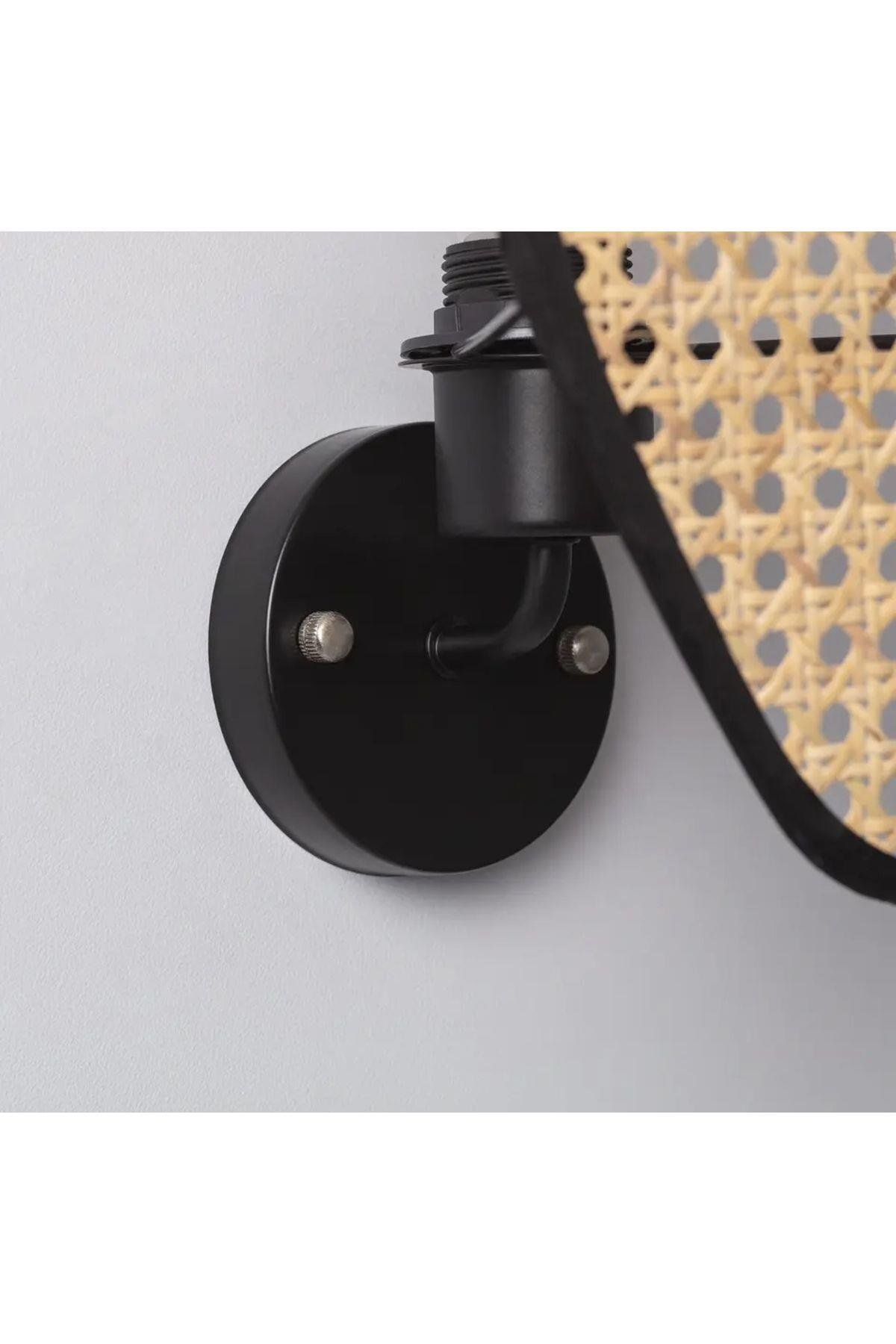 Modern Hasır Kablosuz Tak Çalıştır Ledli Pilli Aplik Hazeran Hasır Aplik