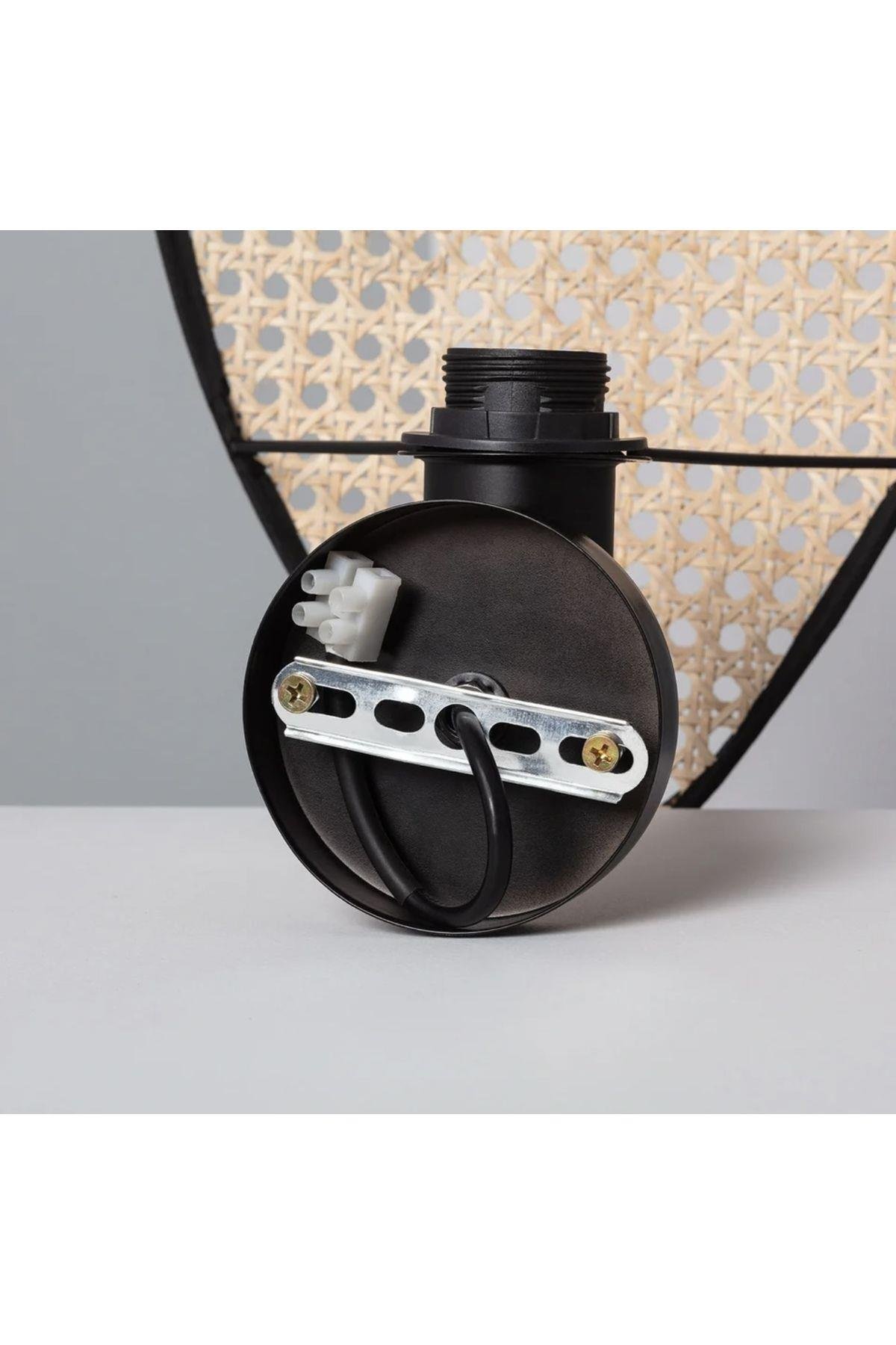 Modern Hasır Kablosuz Tak Çalıştır Ledli Pilli Aplik Hazeran Hasır Aplik