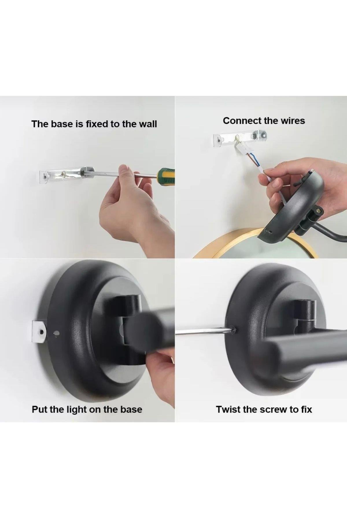 Modern Kablosuz Duvar Aplik Lampe Pilli Aplik Eskitme Gold Pil İle Çalışır Krem Abajur