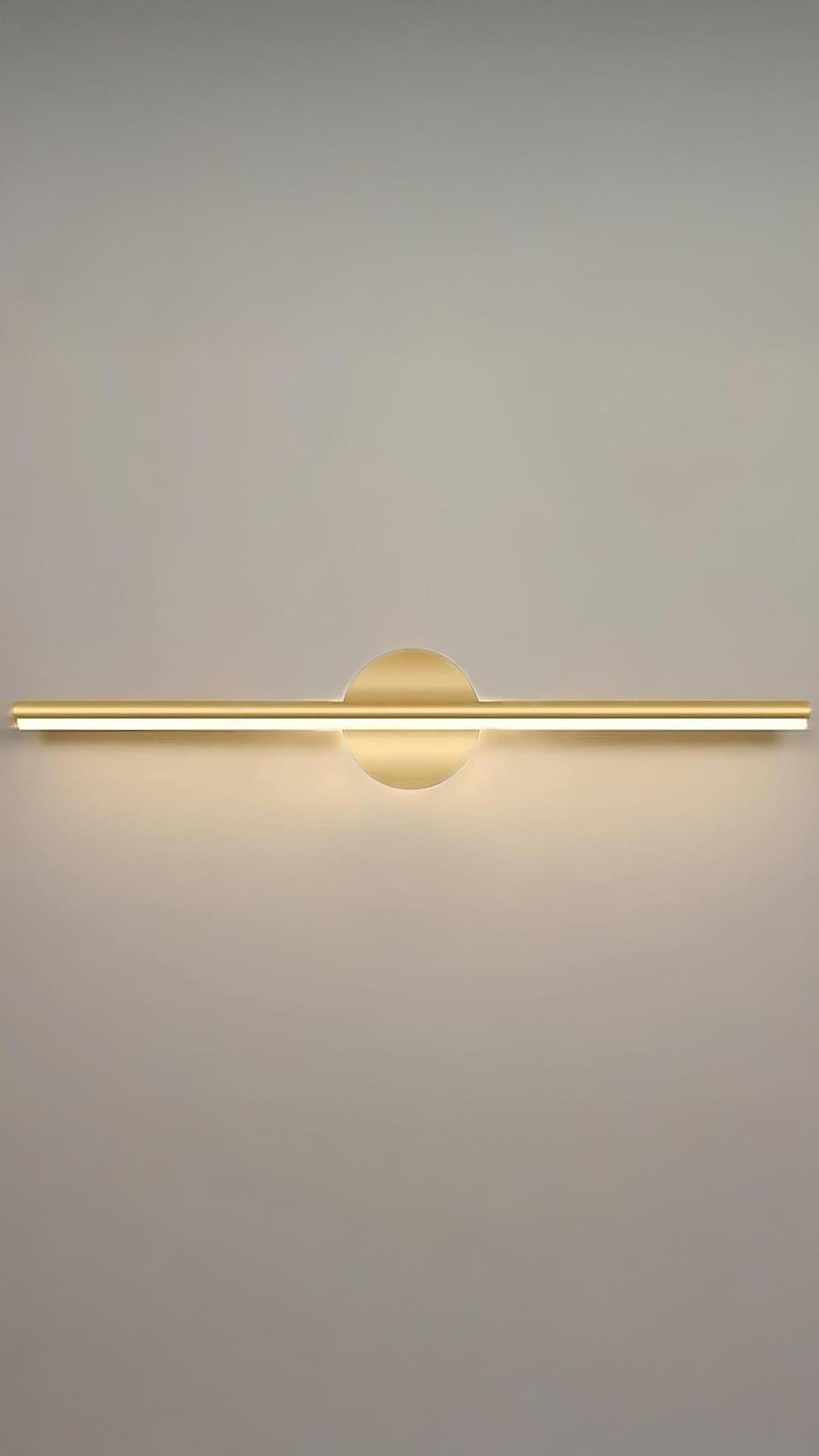 Modern Kablosuz Tak Çalıştır Ledli Pilli Aplik Banyo Tablo Ayna Aydınlatma Eskitme Gold Pil Dahildir