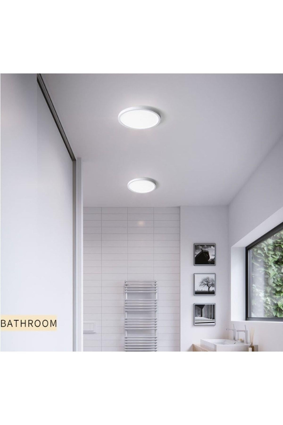 Modern Led Avize Tavana Sıfır Ledli Avize Plafonyer Led Avize Panel 6500k Buz Beyazı 18watt
