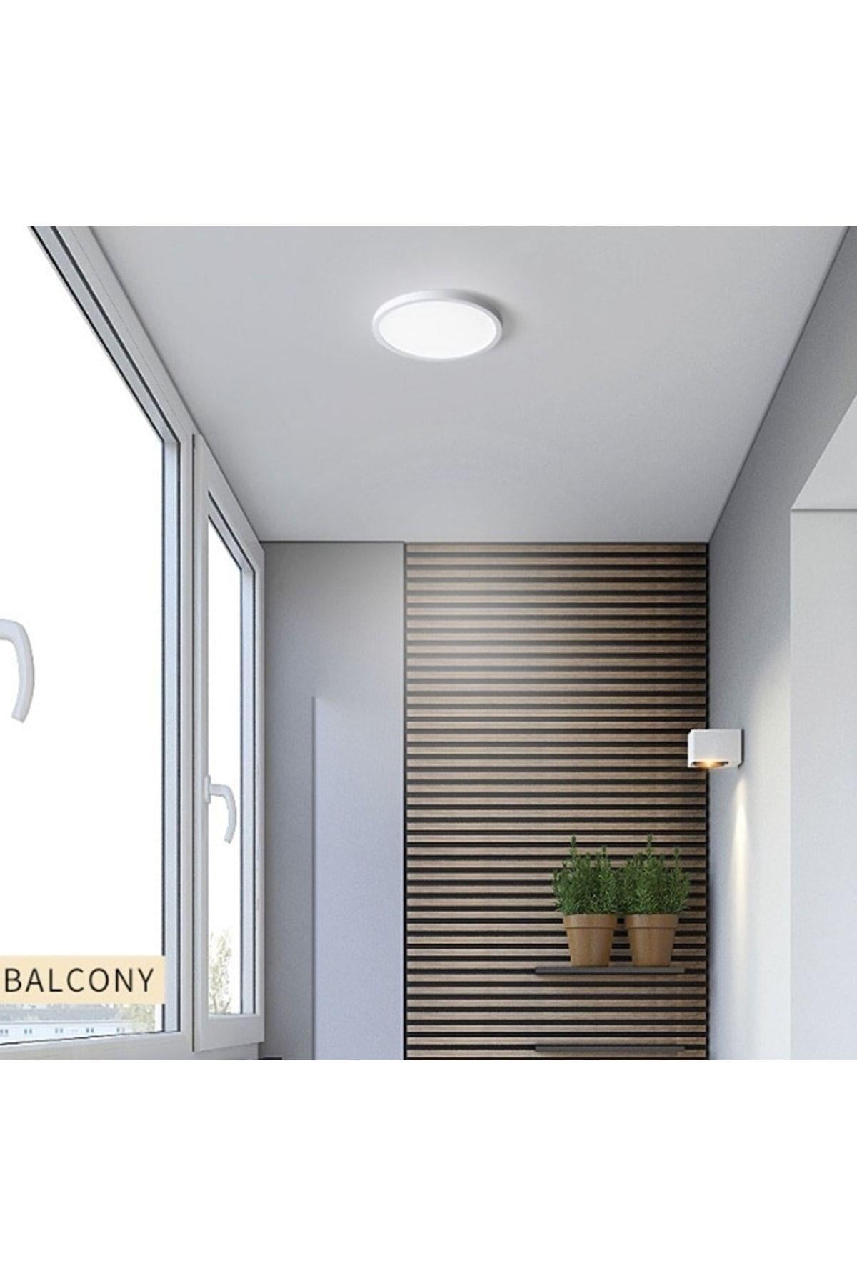 Modern Led Avize Tavana Sıfır Ledli Avize Plafonyer Led Avize Panel 6500k Buz Beyazı 18watt