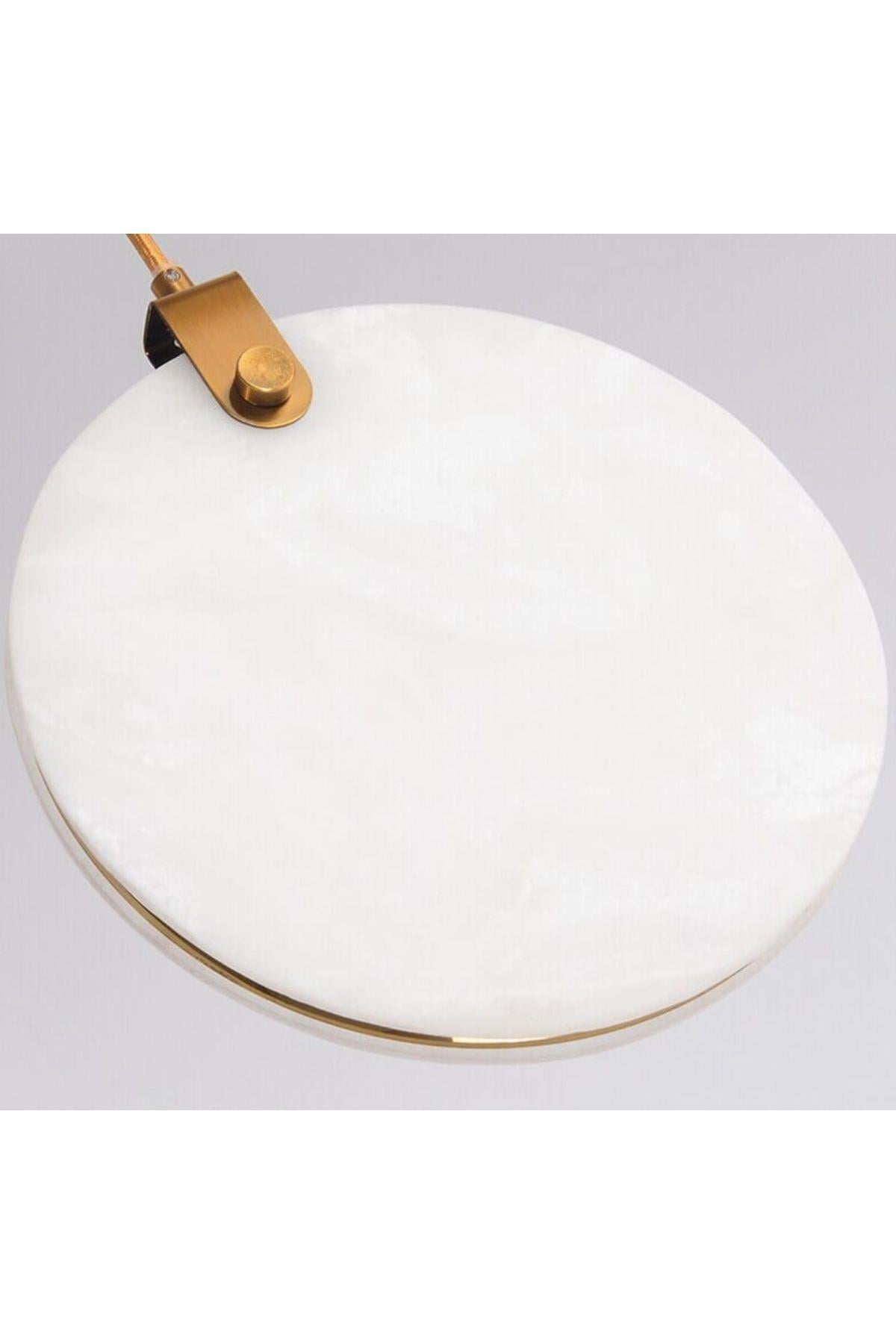 Modern Lüks Tasarım Marble Lighting Tekli Sarkıt Mermer Avize Eskitme Gold 1 Adet