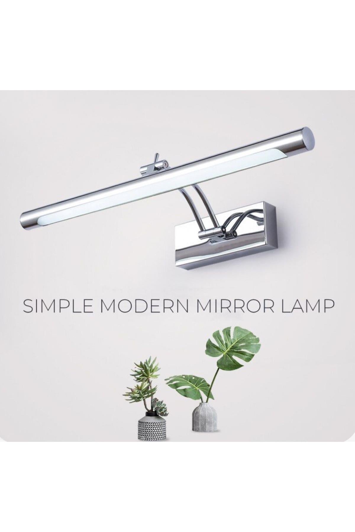 Modern Pilli Aplik Banyo Duvar Ayna Tablo Aydınlatması Flüt Aplik Kuğu Aplik Krom Pil Hediyeli