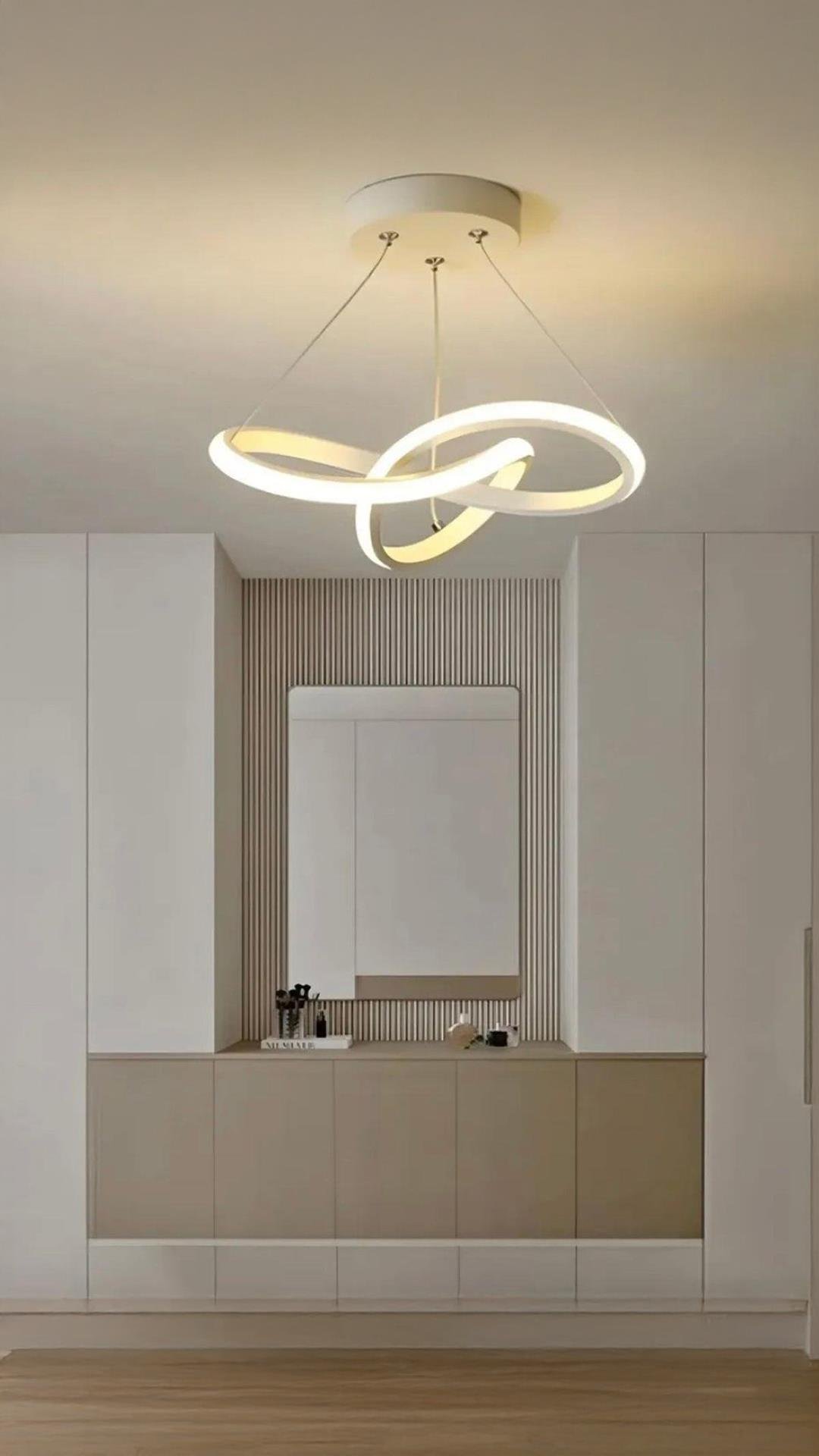 Modern Plafonyer Led Avize Beyaz 6500K Gövde Buz Beyazı Işık