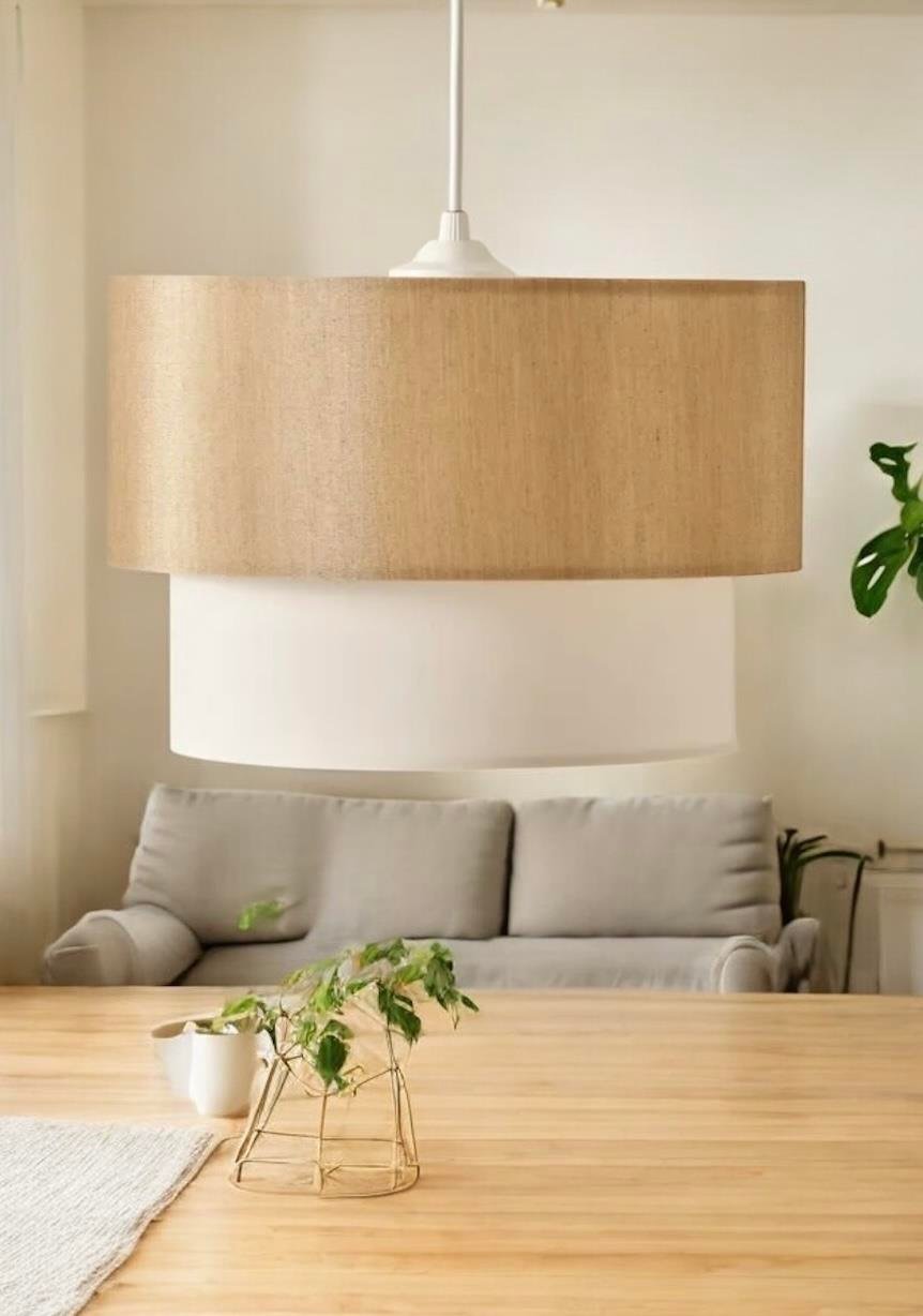 Modern Sarkıt Avize Mon Sir Sarkıt Avize Desert Beige ve Ekru Şık Görsellik Katar