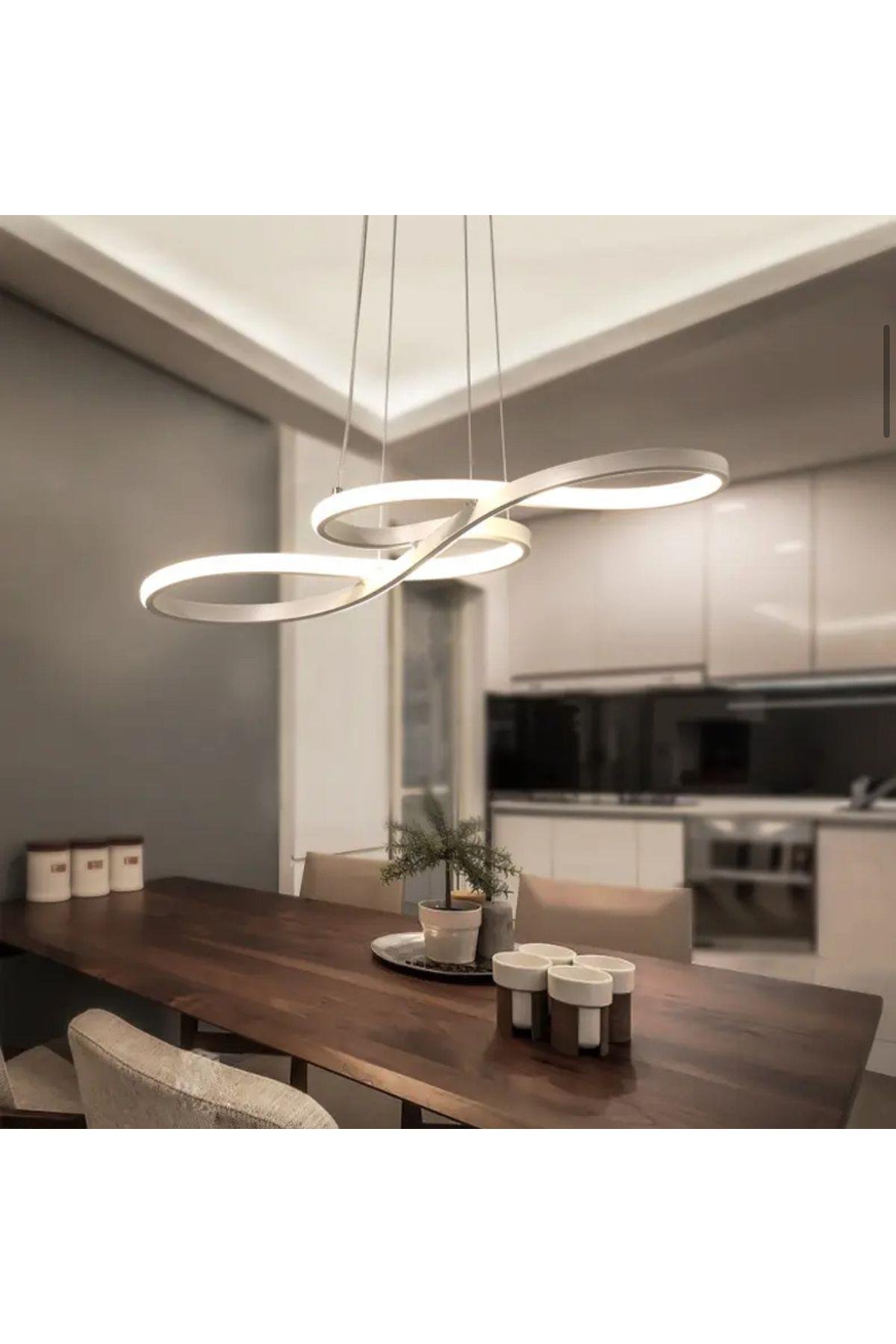 Modern Sarkıt Violino Power Led Avize Eskitme Gold Gün Işığı
