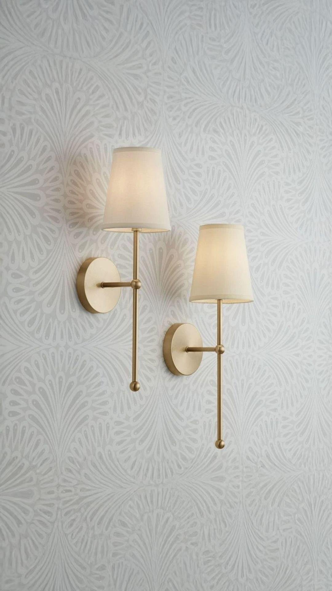 Modern Tasarım 1 Adet Ledli Pilli Aplik Tak Çalıştır Eskitme Gold Sarı Krem Abajur Gün Işığı Pilli