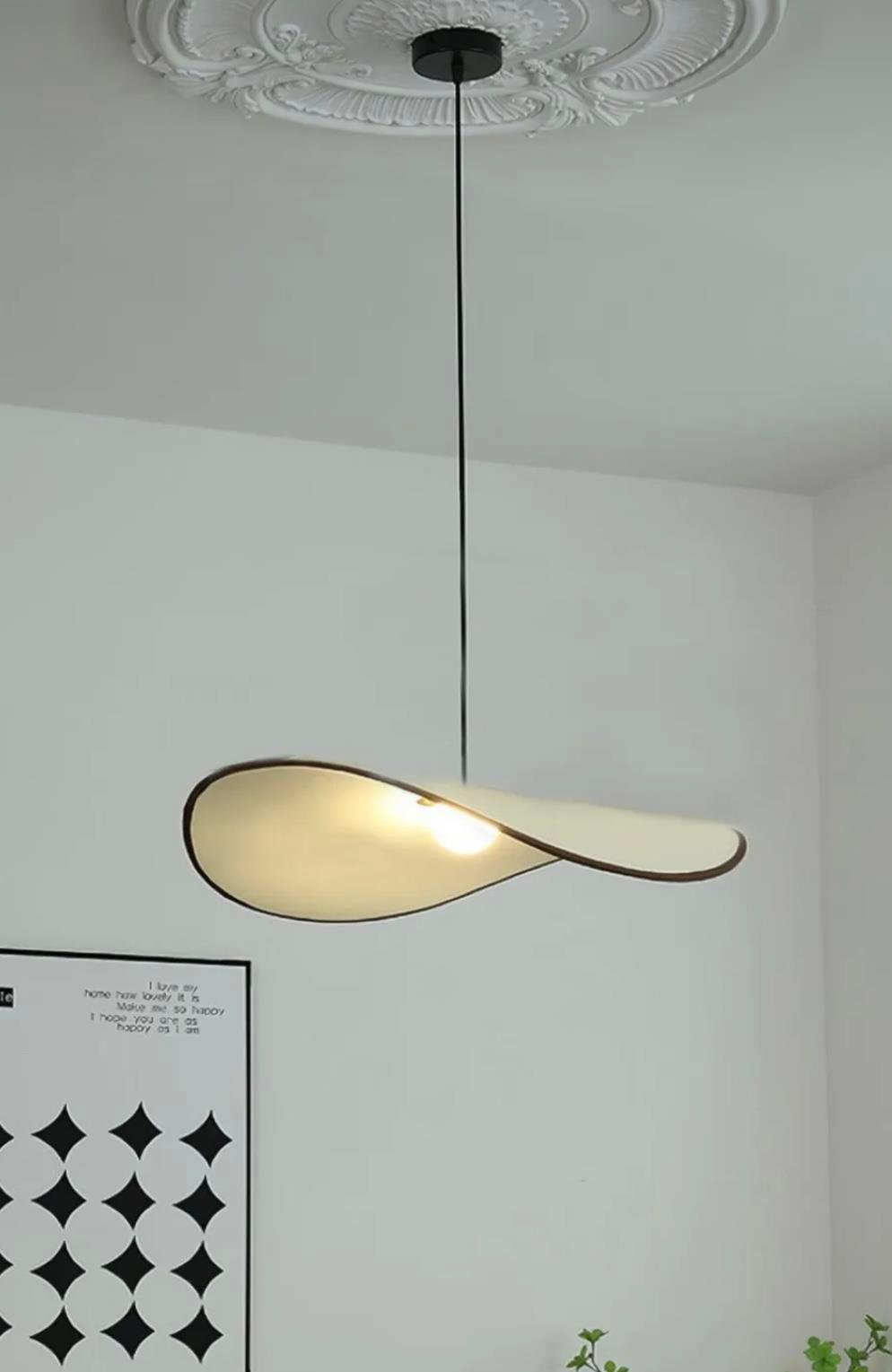 Modern Tasarım Bohem Sarkıt Avize Ekru Kumaş Salon Mutfak Oturma Odası Avizesi Evine Ferahlık Kat